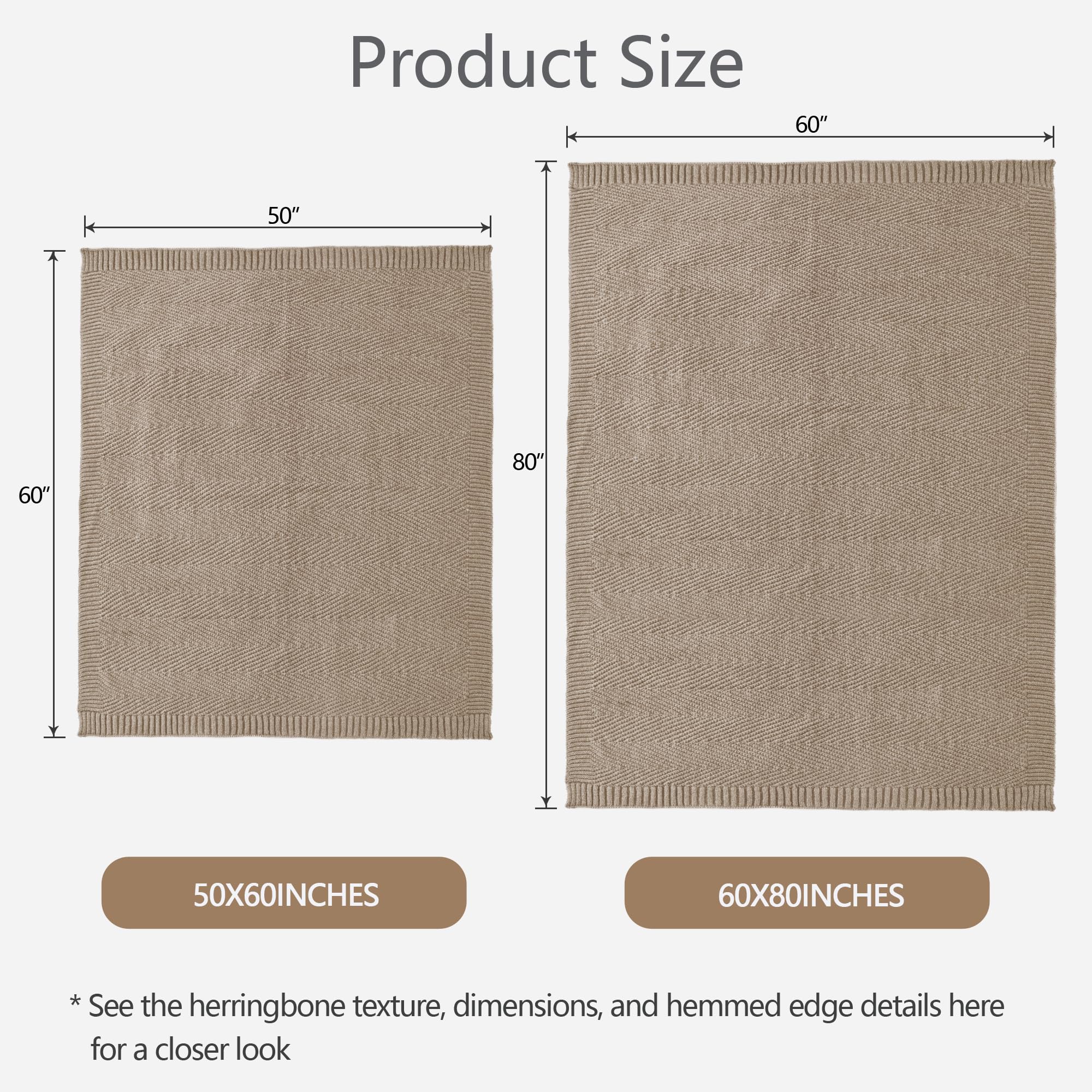 LONG CREATE Knitted Throw Blanket 60"X80" - Image 3