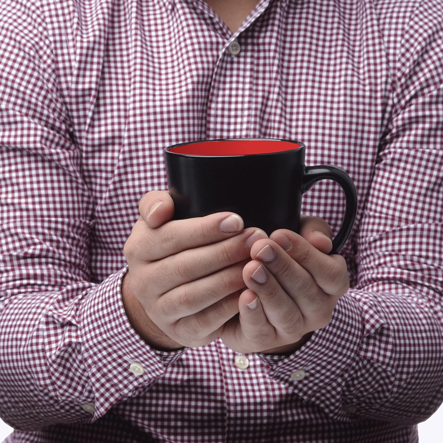 Custom Ceramic Coffee Latte Mugs 12 oz. Set of 100, Personalized Bulk Pack - Perfect for Coffee, Tea, Espresso, Hot Cocoa, Other Beverages - Red - Image 7