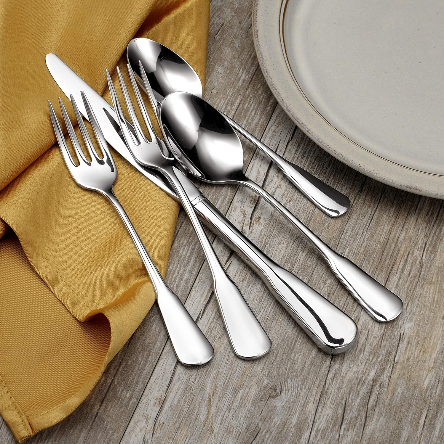 Liberty Tabletop Chesapeake 65 Piece Flatware Set Service for 12 Made in USA