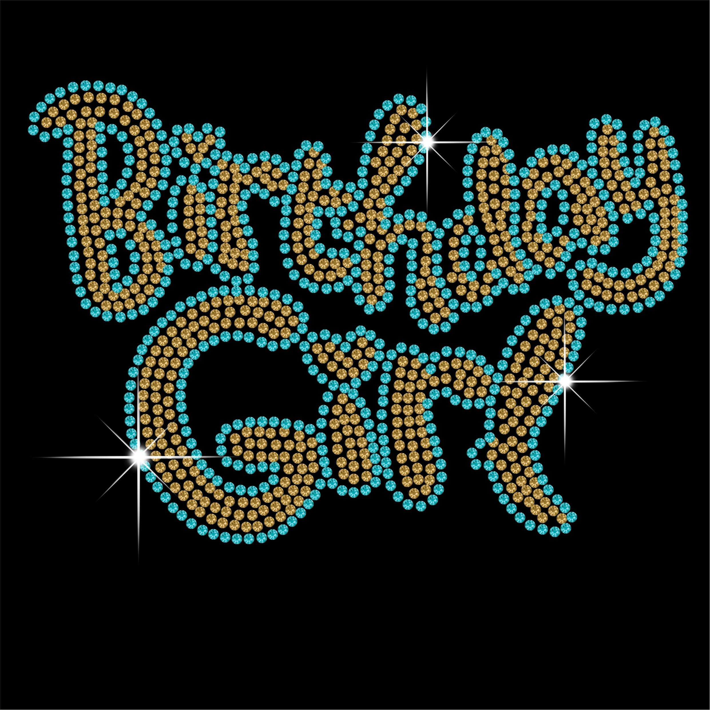 TShirt Showroom Birthday Girl Hotfix Rhinestone Diamante Iron on Transfer Motif Applique