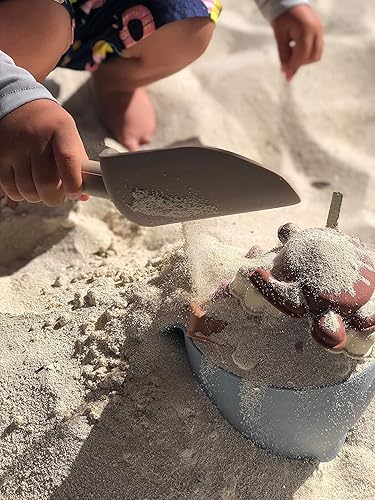 Miniatura 6 de ECO Friendly Living - Juguetes de playa modernos de silicona para arena, piscina o baño, incluye bolsa de algodón orgánico, corazón, arcoíris,