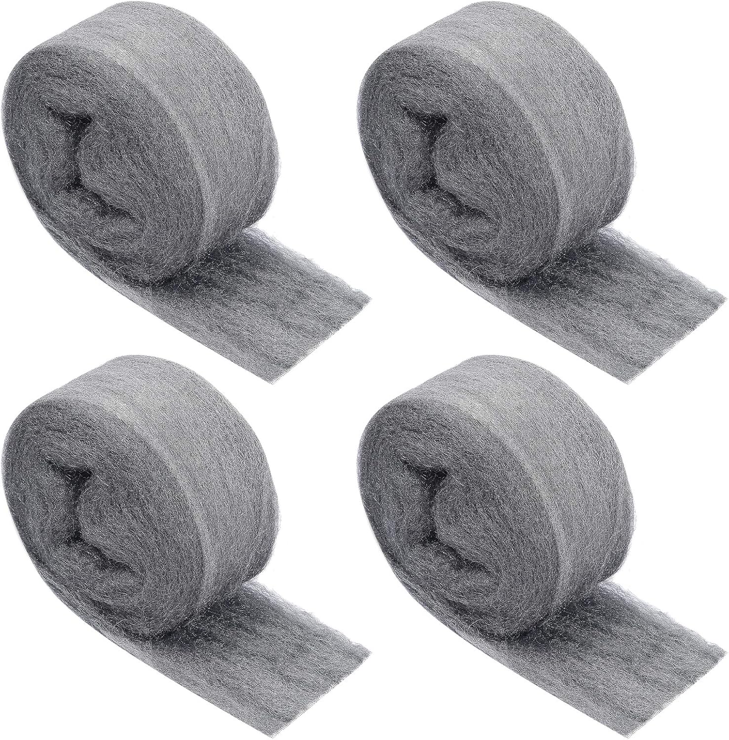 4 Pcs Steel Wool Mice, Bolatus Wire Wool 0000 Fine Steel Wool Rodent