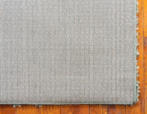 Miniatura 8 de Unique Loom Davos Shag Collection - Alfombra de área, color liso (3 pies 3 pulgadas, cuadrado, salvia)