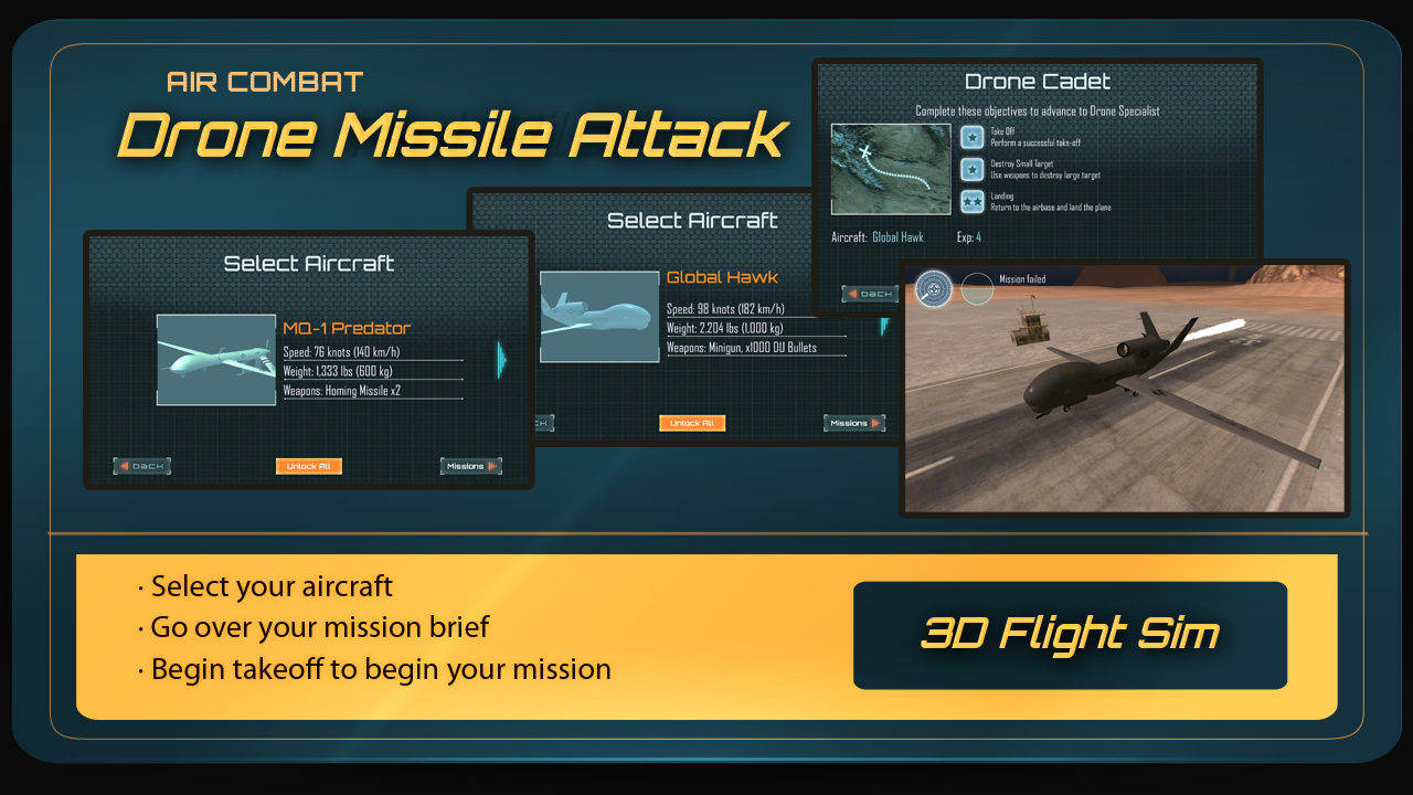 Air-Combat Missile Battle : Drone Flight Sim 3D-Amazonアプリストアのアプリ
