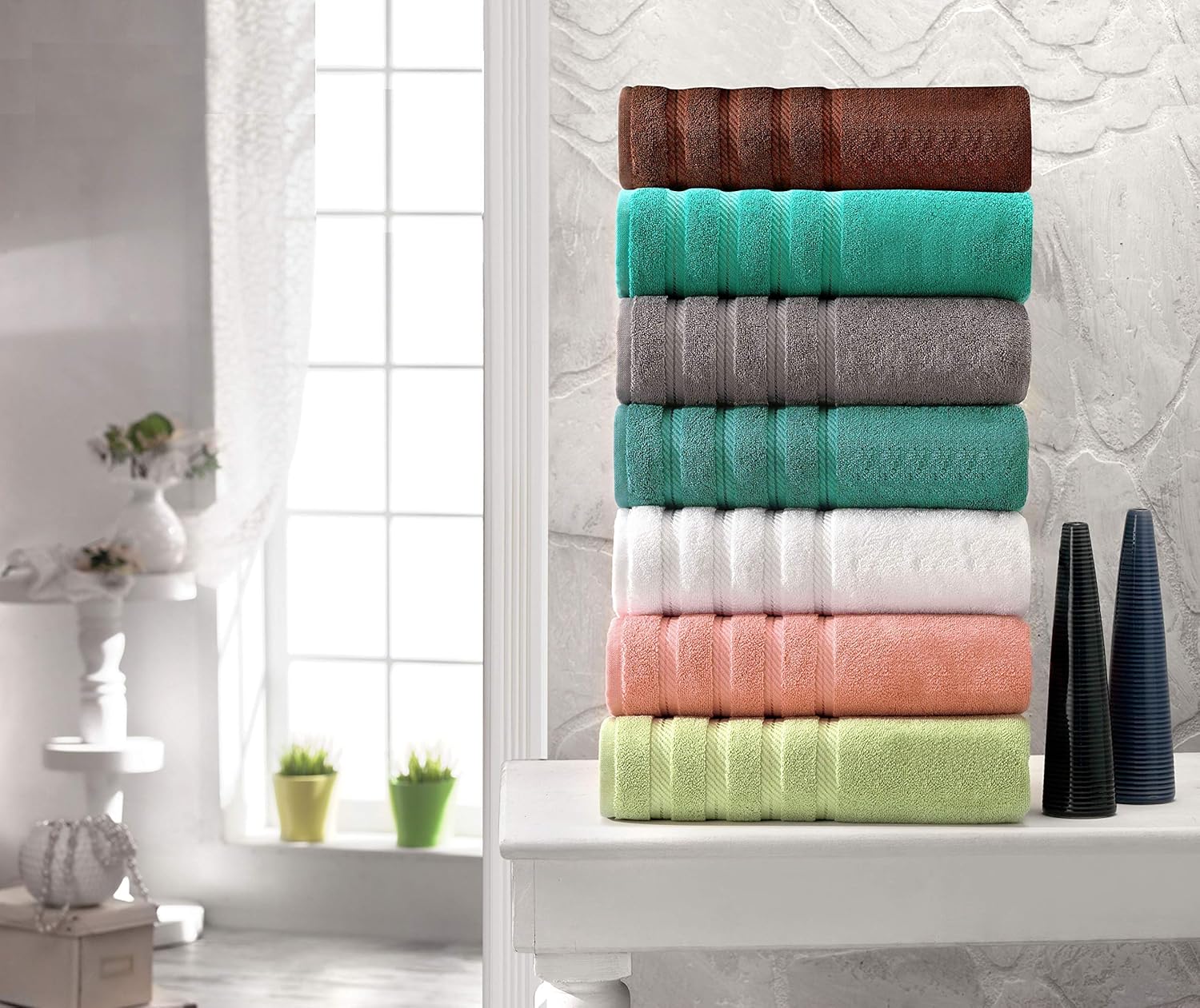 Hottest Sale Classic Turkish Towels - Ultra Soft and Quick Dry - 12 Piece Luxury Bath Towels Set for Bathroom - 100% Cotton Bath, Hand and Washcloths Towels (4 Each), White