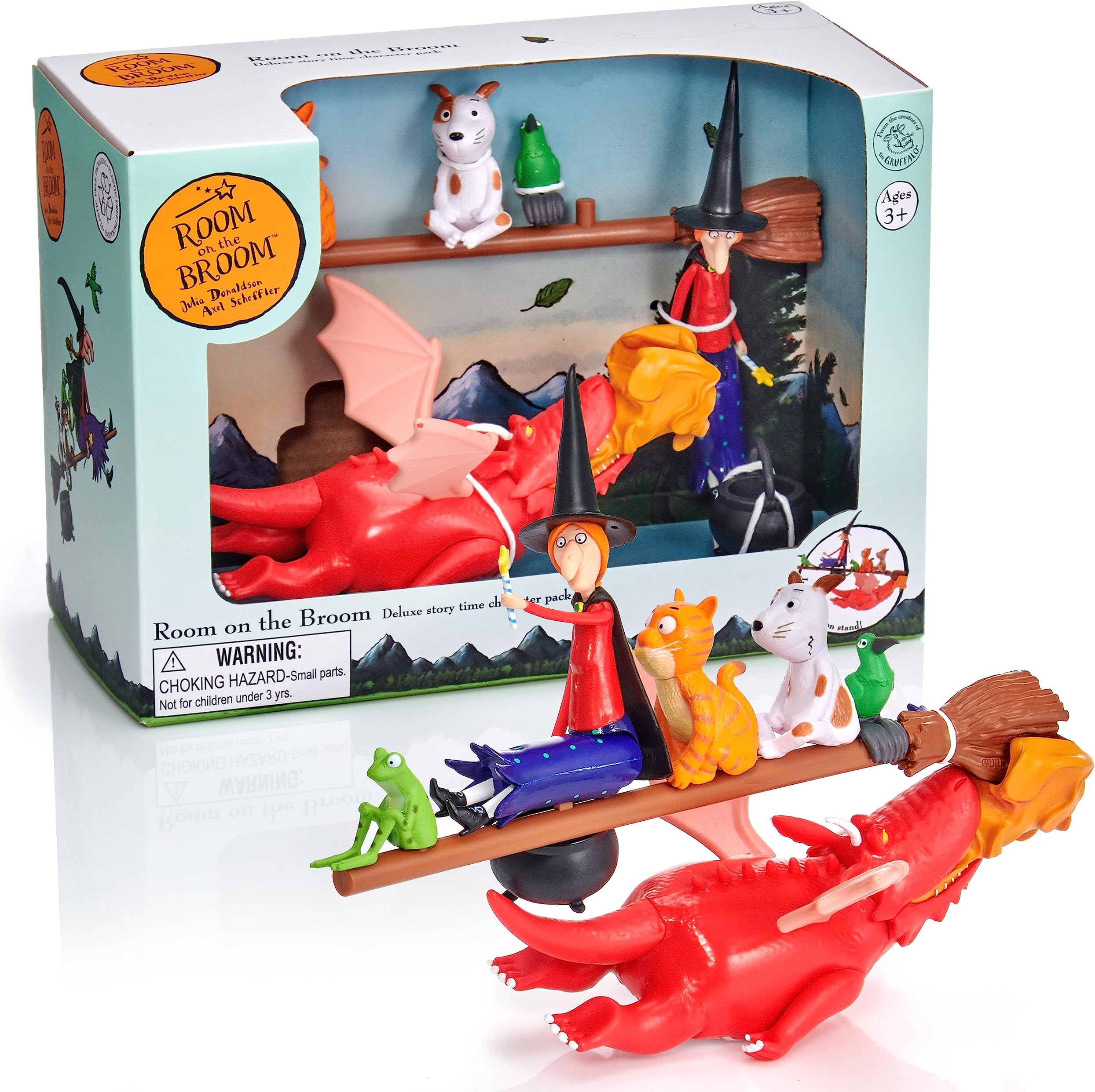 Wow! Stuff Room on the Broom Story Time New Edition Family Pack | Articulated Display Character Action Figures | Official Toys and Gifts from The Julia Donaldson