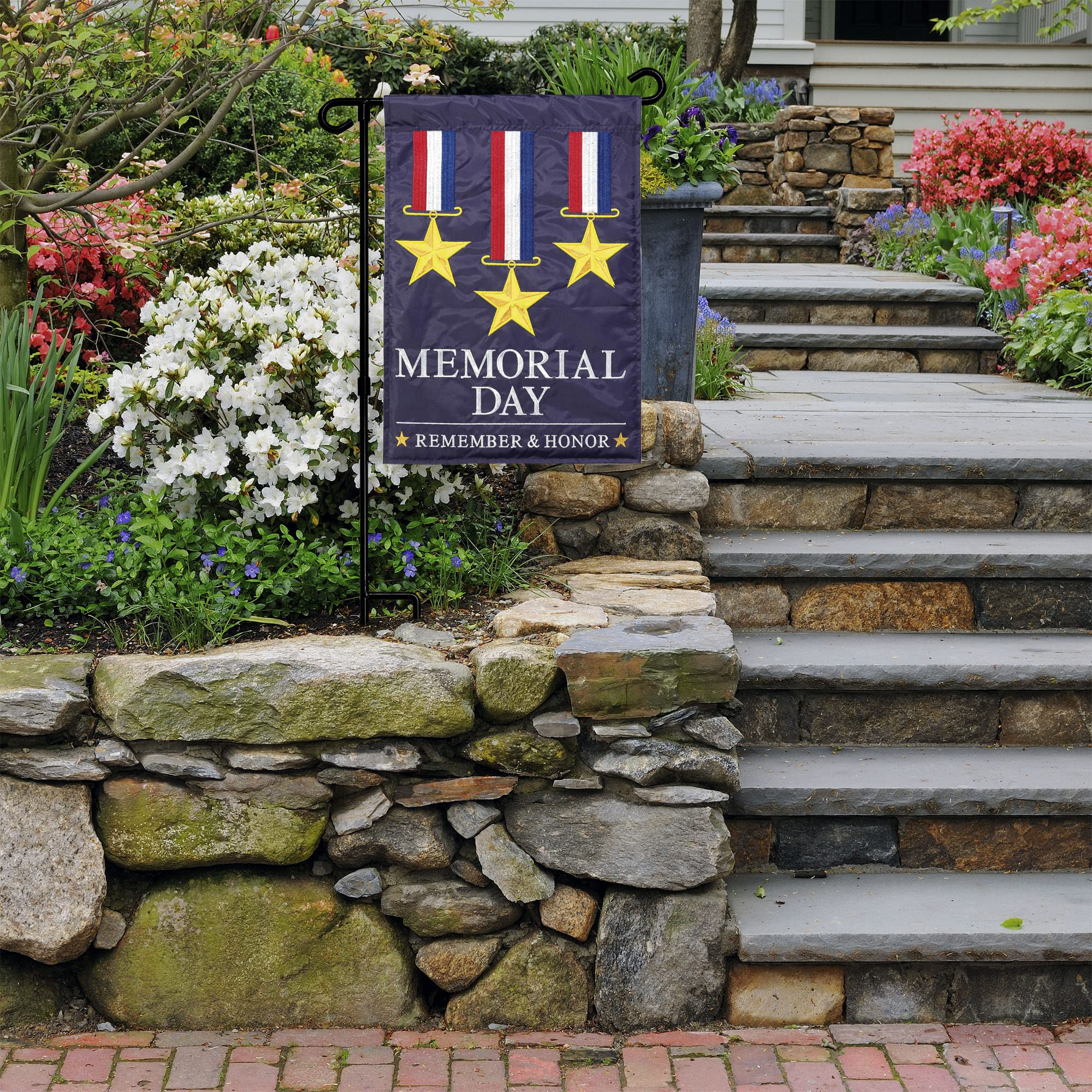 Memorial Day Gartenflagge Von Magnolia Garden – Remember & Honor, Outdoor Geeignet