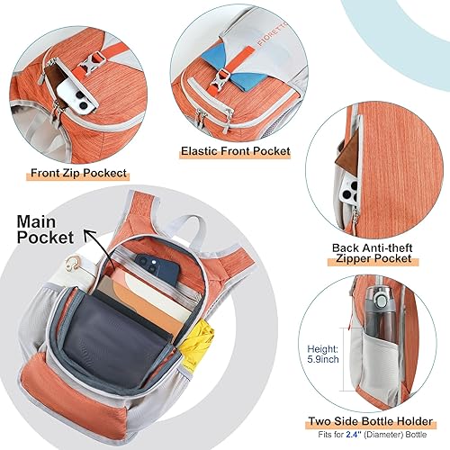 Miniatura 95 de FIORETTO Mochila de senderismo de 15L para mujeres y hombres, mochila mini plegable, ligera, pequeña mochila de día para camping, viaje, al aire
