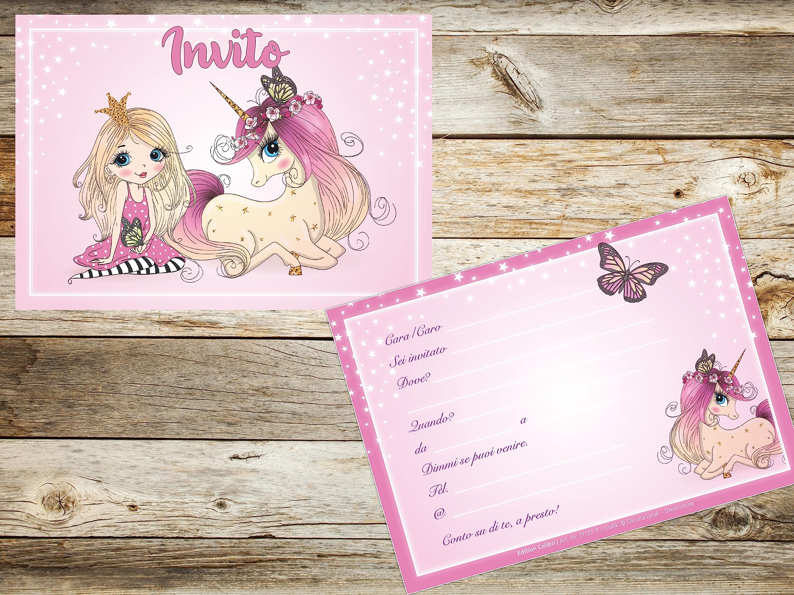 Diseño Alemán Calidad Tarjetas De Invitación Edition Colibri - Diseño  Unicornio Y Gatos Para Cumpleaños Fiesta Niños, image size:2560x1920