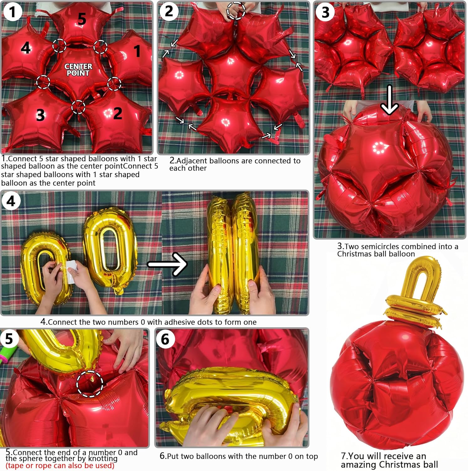 Condition photo showing New/Like New for DIY Christmas Inflatable Ball,27'' Large Assembly Christmas Balls Balloons for Indoor and Outdoor Decor,Holiday Decorations Yard Tree Decoration