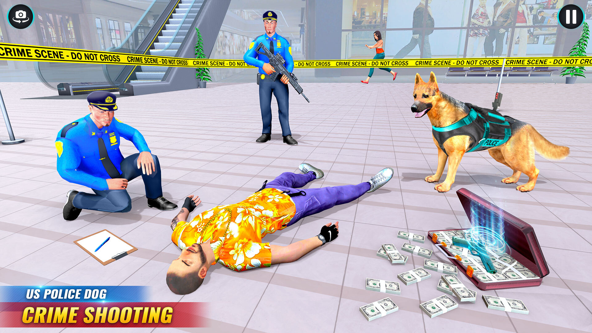 Police Dog Shopping Mall/Crime Shooting Police Simulator Games Police