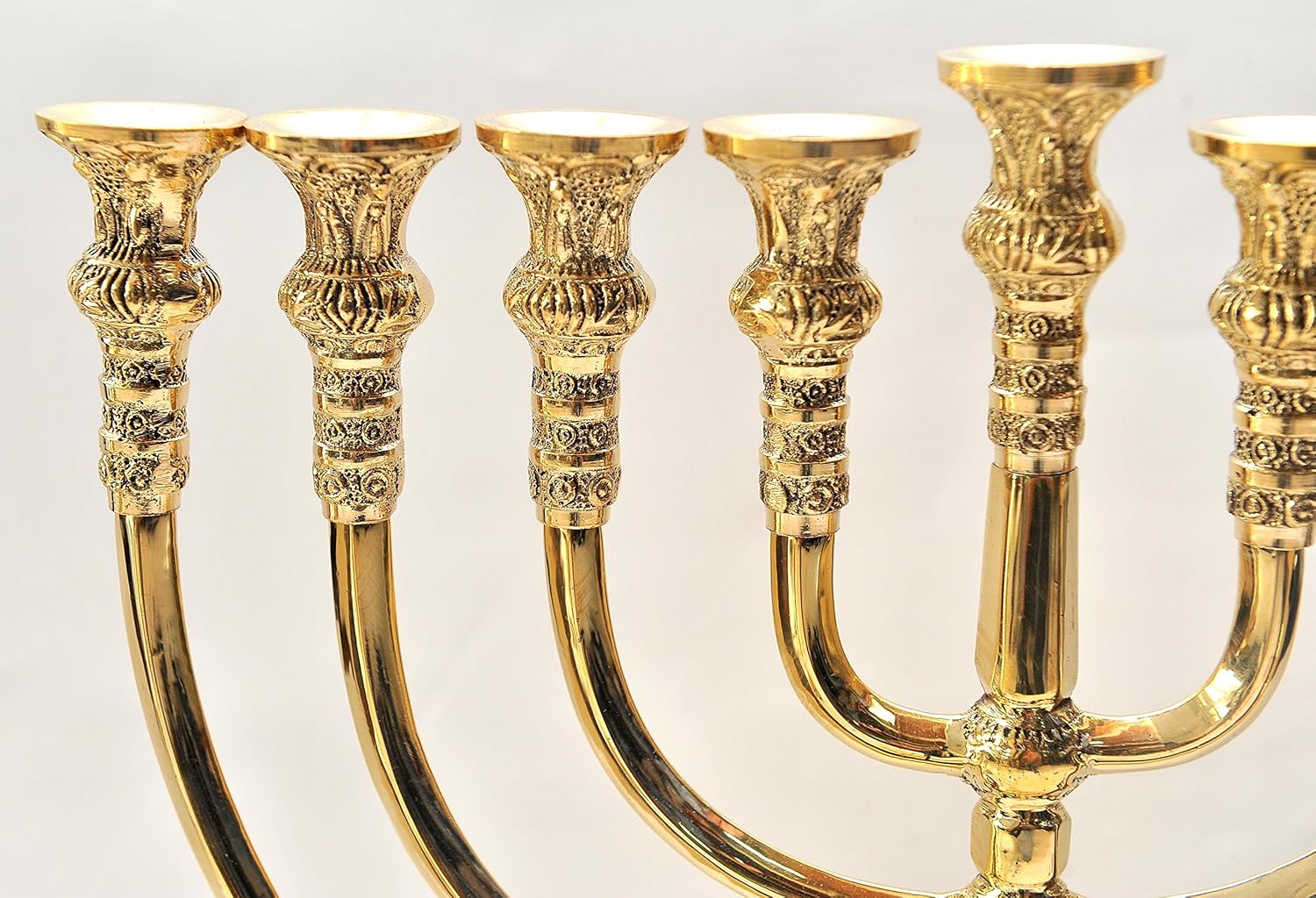 Menorah (Hanukiah) Gold Plated from Holy Land Jerusalem H/44 x W/32 CM