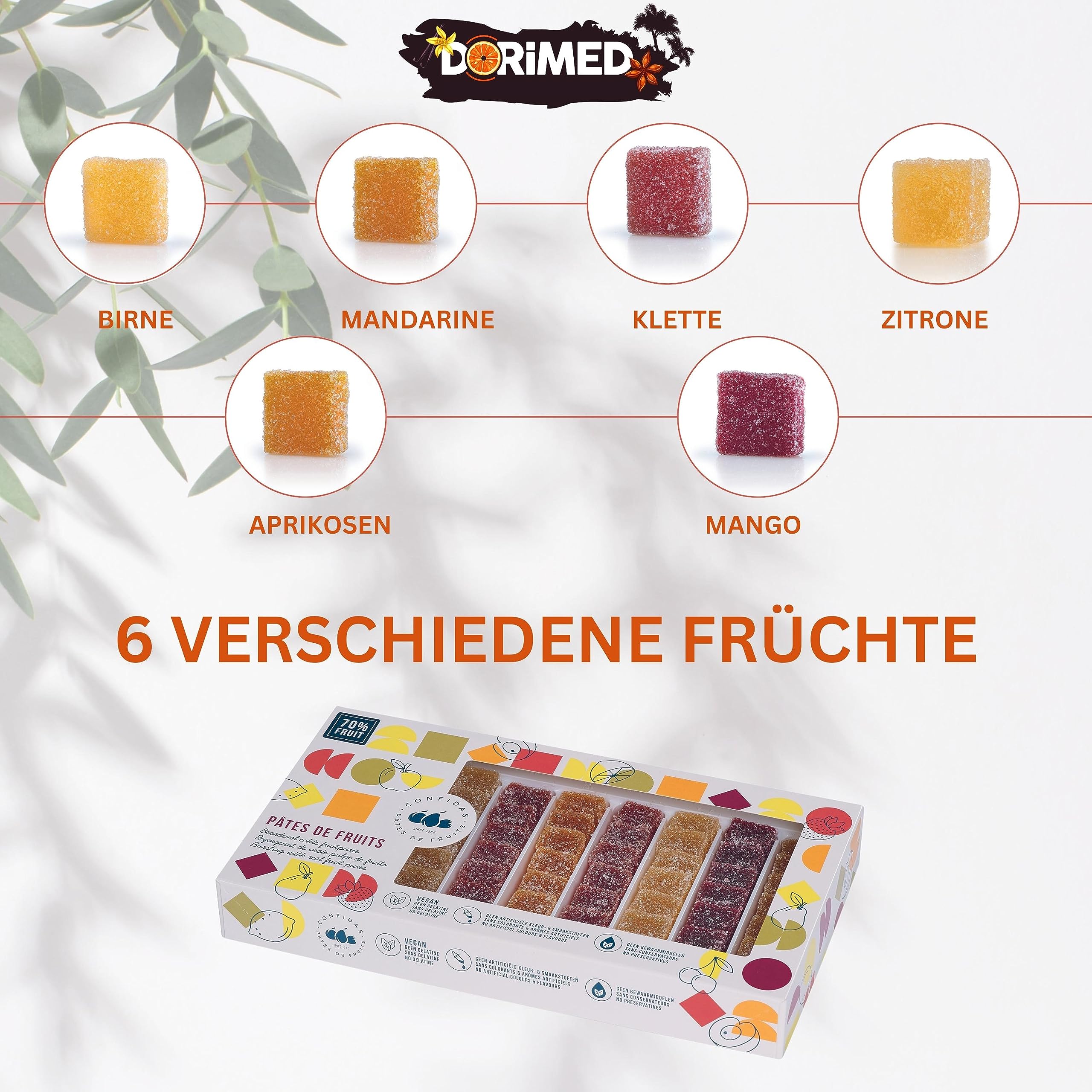 Galaretka owocowa Jelly 920 g żelki owocowe w kostkach bezglutenowe