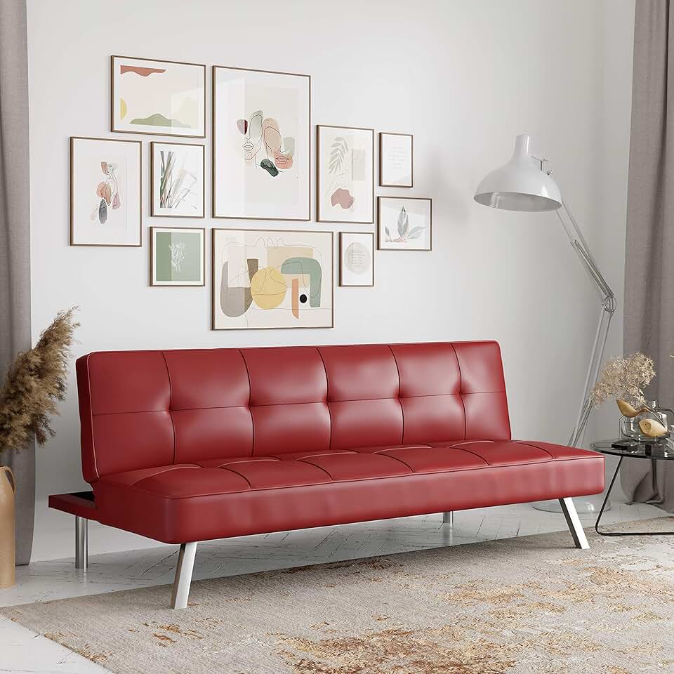 Red Sofas & Couches / Living Room Furniture Home & Kitchen