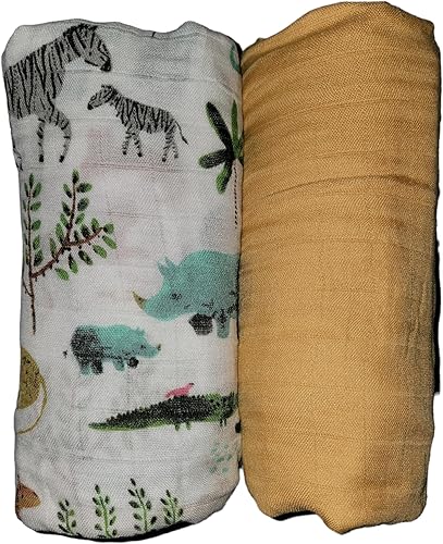 Miniatura 3 de Generic Manta de muselina para bebé, manta grande de algodón orgánico para recepción, funda de lactancia para cochecito de bebé, juego de 2