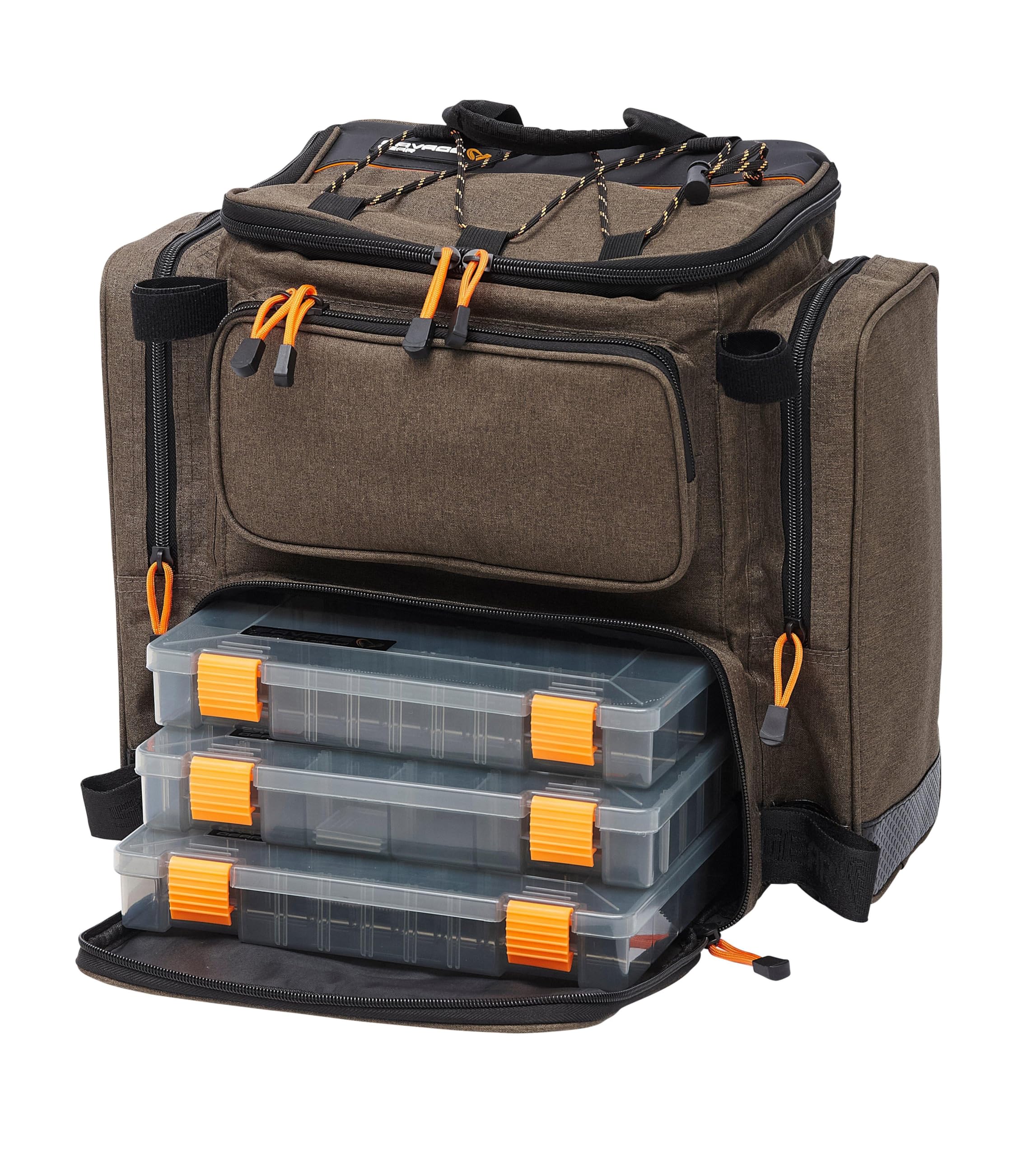 Savage Gear Sac à Dos spécialisé - Sac à Dos de pêche étanche avec Compartiments de Rangement Multiples, protégées Contre Les UV, idéal pour Les pêcheurs en mer, en Bateau et en Voyage 23L