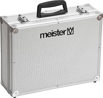 Meister 9095070 Empty Tool Box 460 X 320 X 140 Mm Individual Compartments 15 Tool Pockets With Rubber Bands 15 Kg Load Capacity Sturdy Aluminium