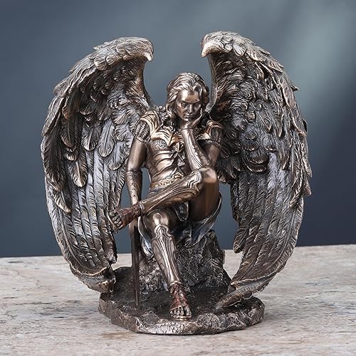 Miniatura 4 de US Estatua de Lucifer el ángel caído de 6.5 pulgadas de bronce fundido en frío