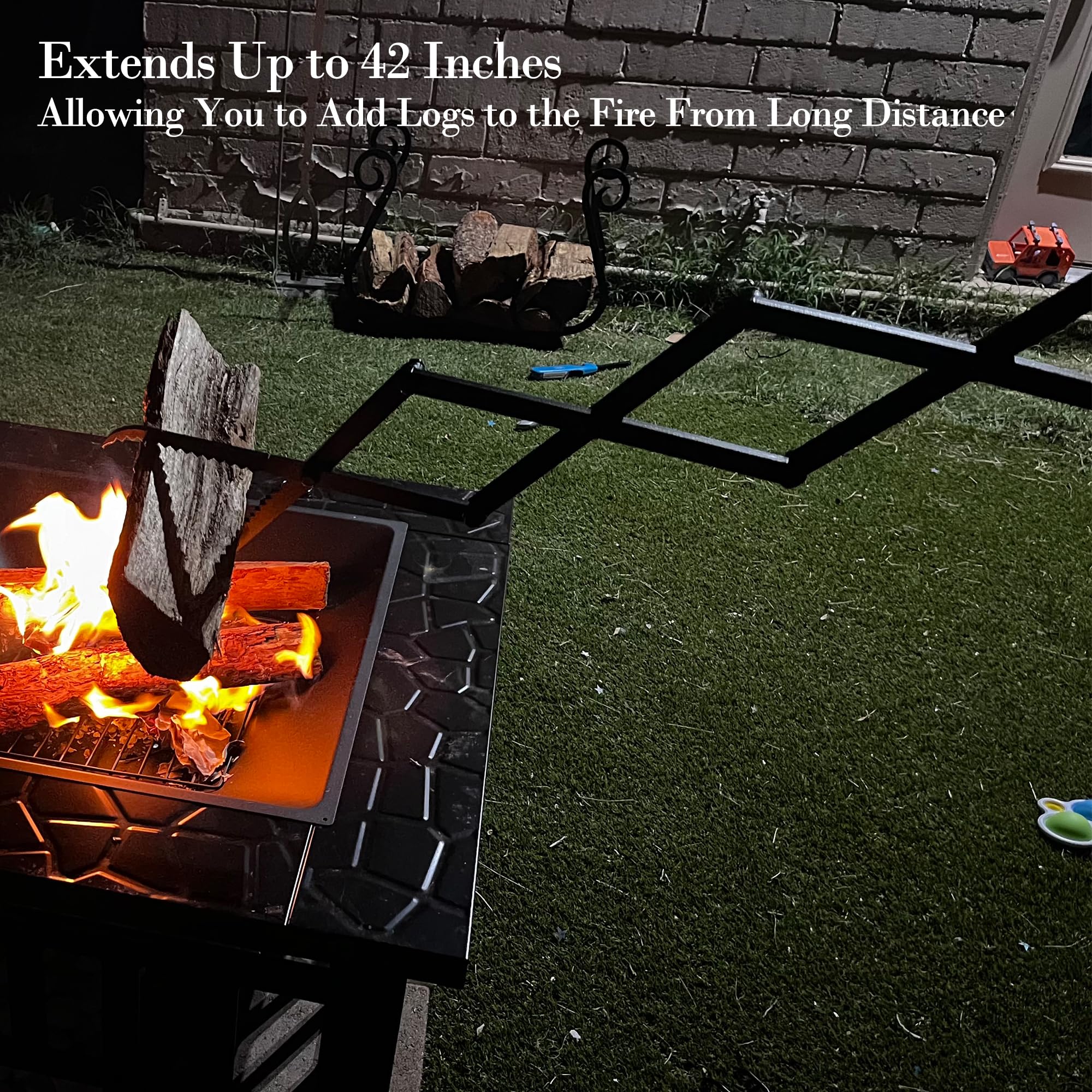 Amazon.com: Heavy Duty Fire Tongs, 42in Accordion Style Firewood