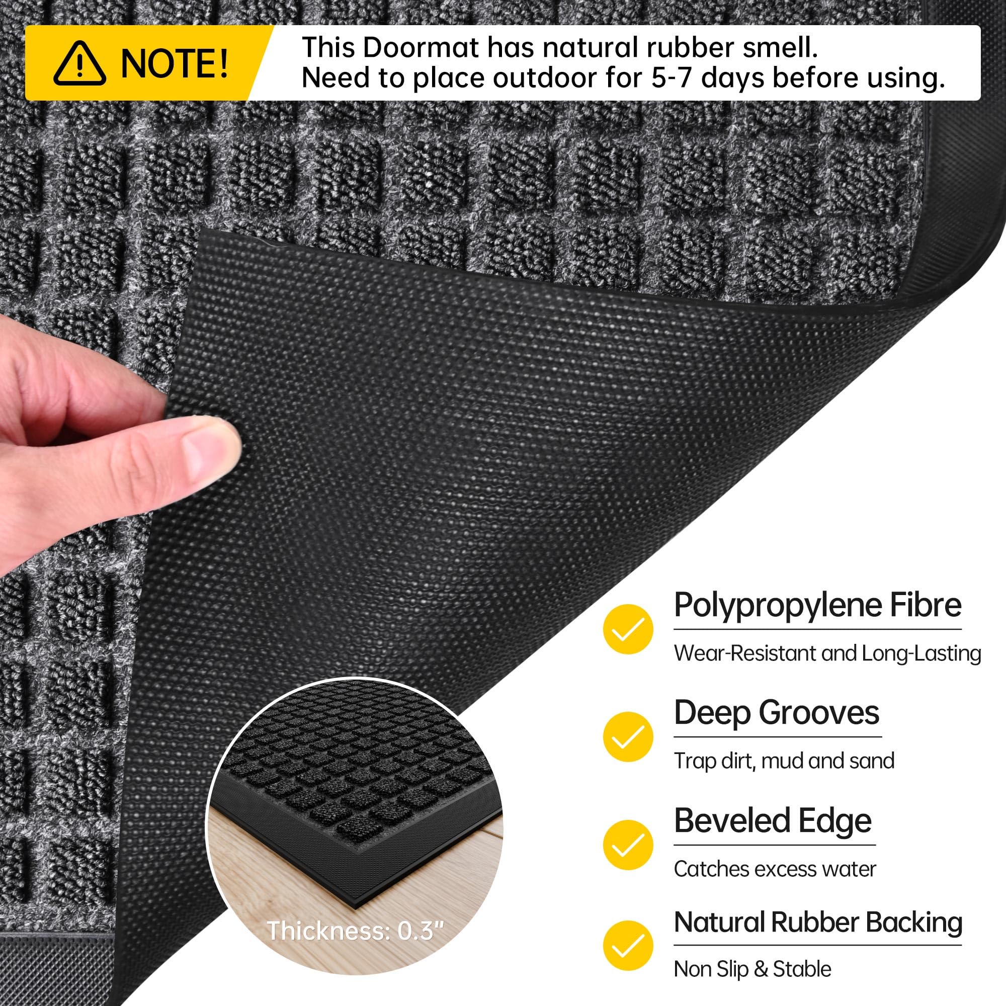 Sturdy Outdoor Doormat - Waterproof & Fade Resistant -2 Sturdy Outdoor Doormat - Waterproof & Fade Resistant -2