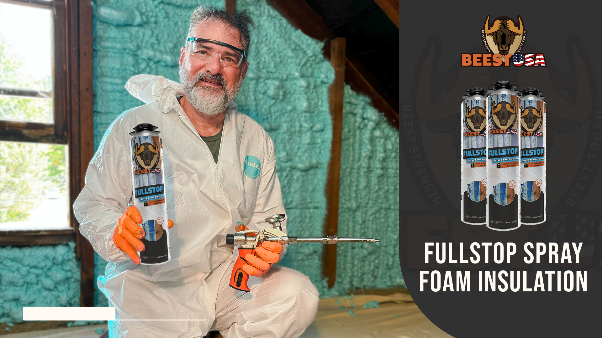 Amazon.com: BEEST FullStop Spray Foam Insulation Kit - 40 Board ft