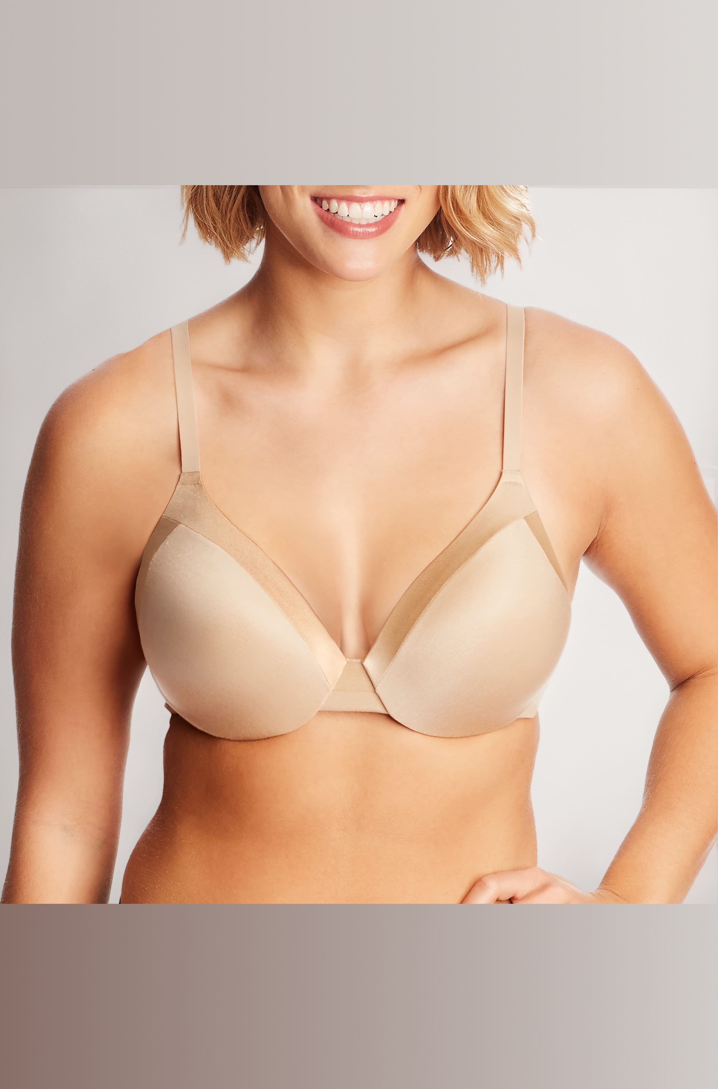 Maidenform Women's Comfort Devotion Bra, Full Coverage Underwire Bra, Cushionwire T-Shirt Bra, Body Beige, 36C