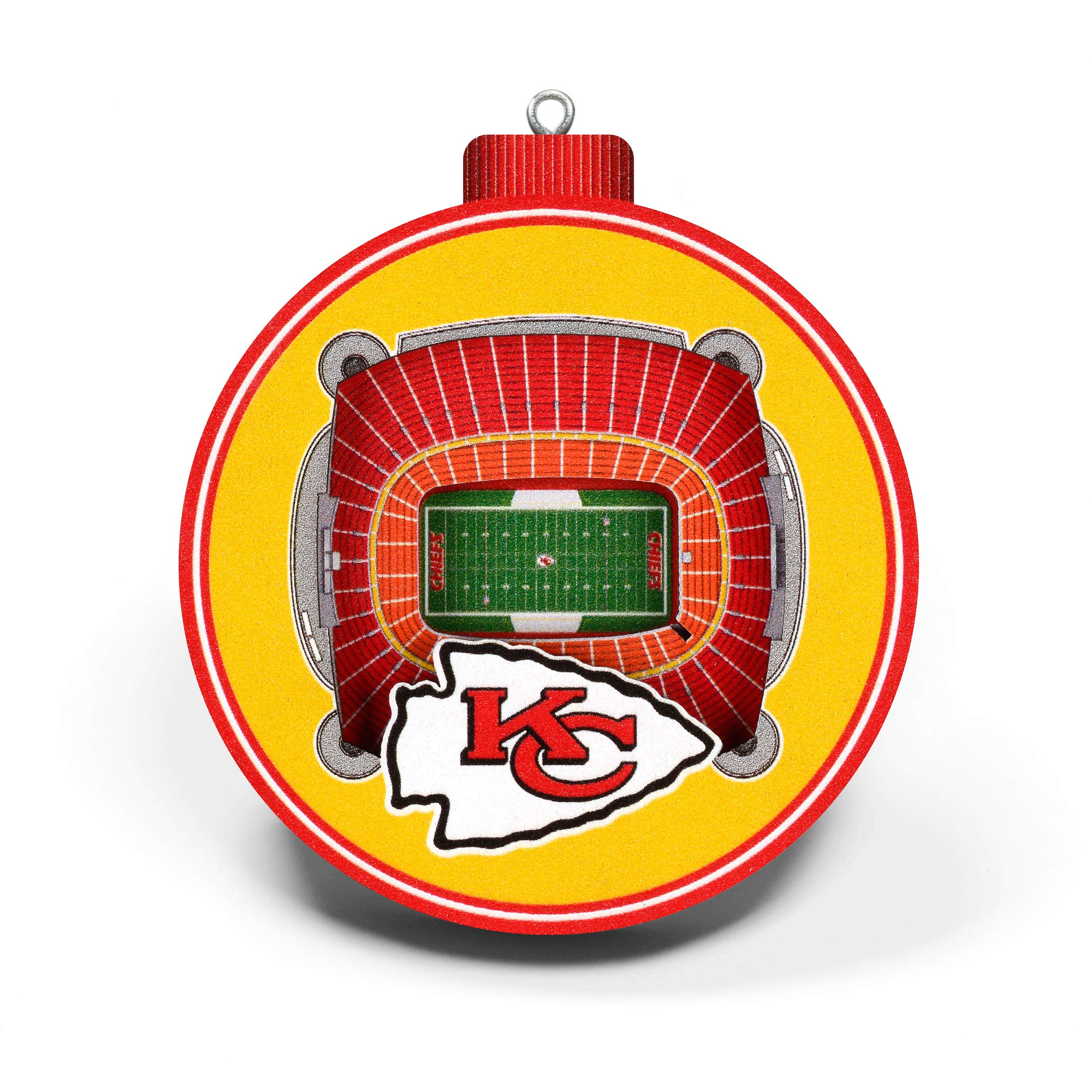 YouTheFan NFL Kansas City Chiefs – StadiumView 3D StadiumView Ornement StadiumView 3D StadiumView Ornement Couleurs de l'équipe Taille L