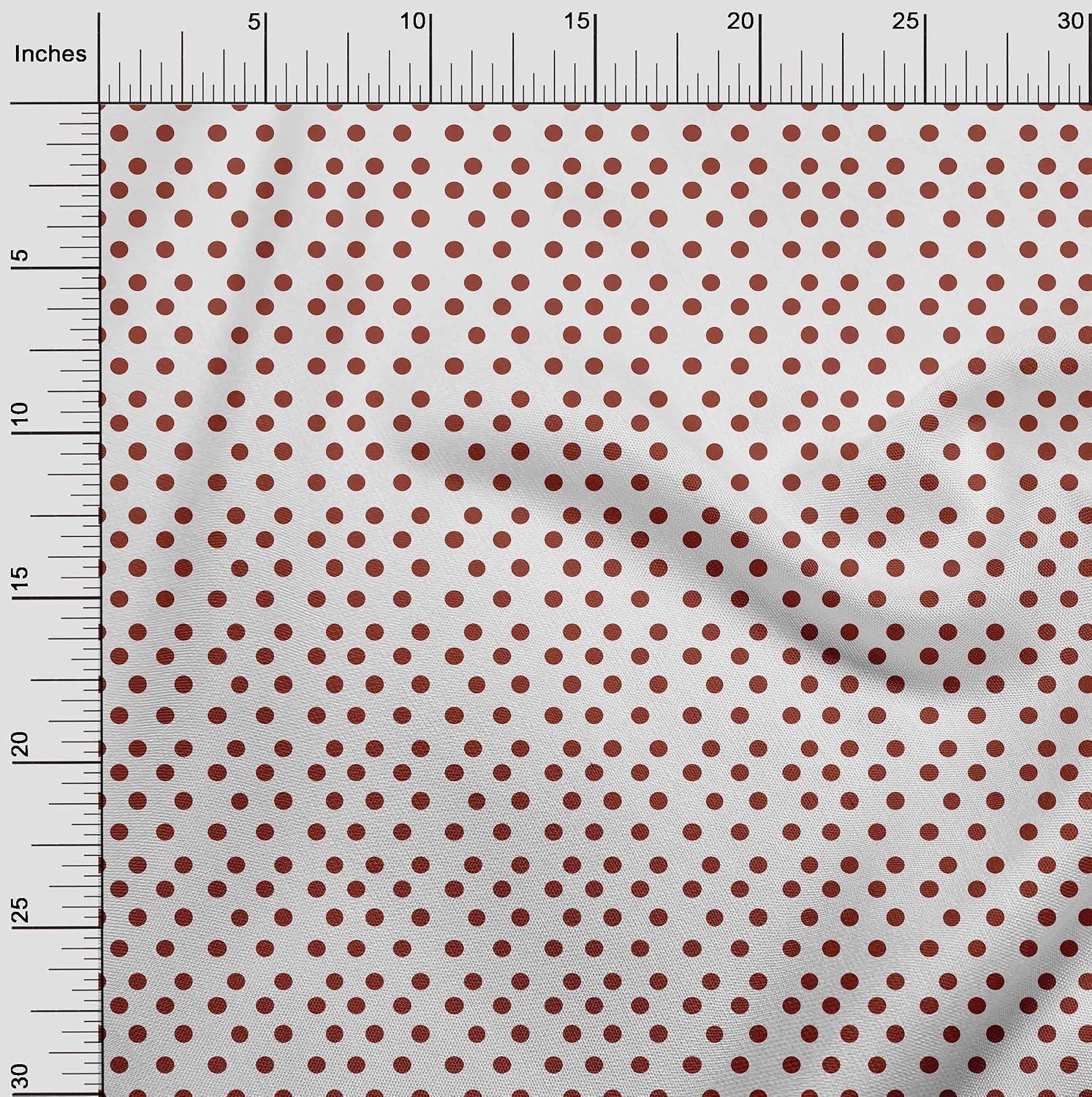 oneOone Viscose Chiffon Brown Fabric Dots Sewing Craft Projects Fabric Prints By Yard 42 Inch Wide
