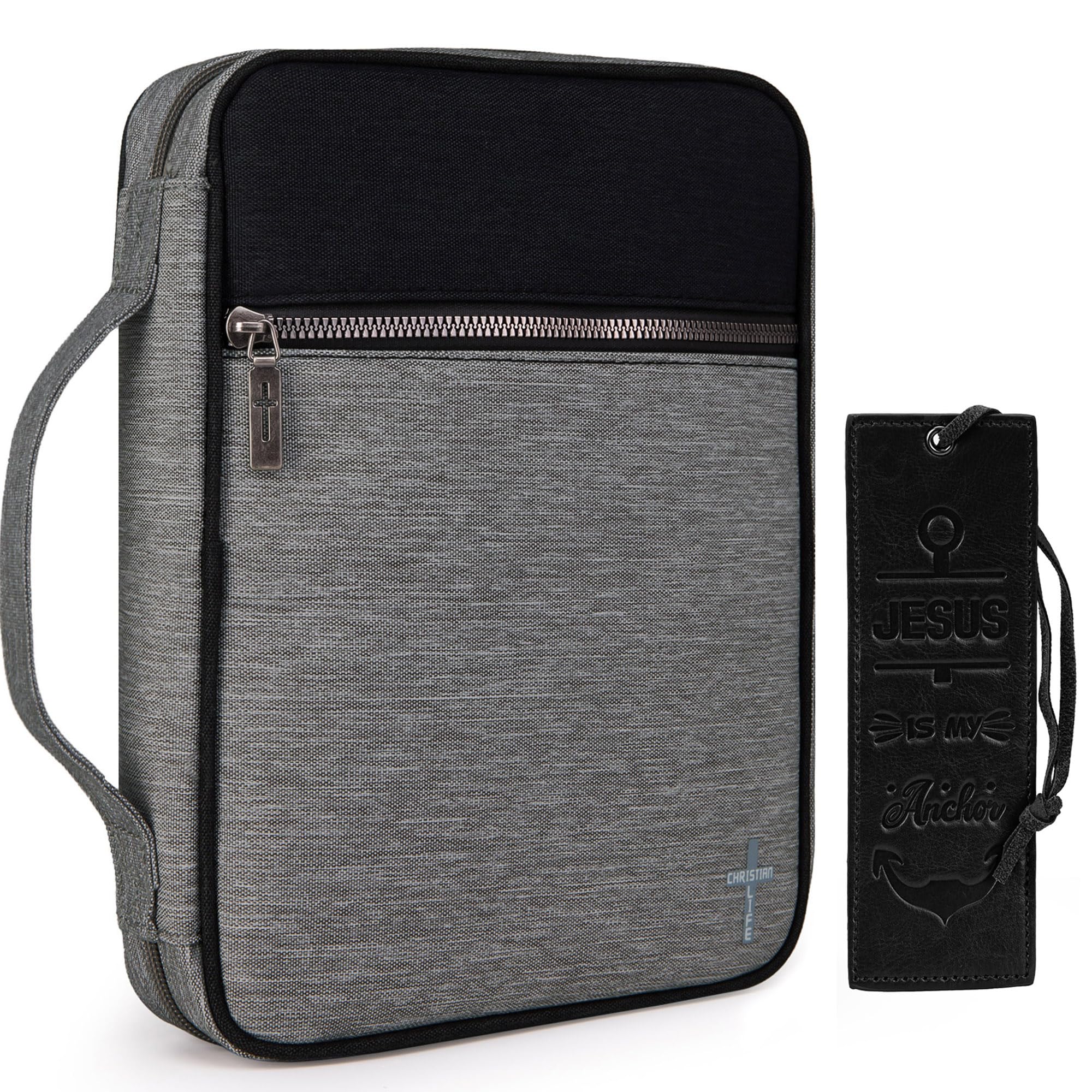 Montana West Funda de la Biblia para mujeres y hombres con marcapáginas de cuero, fundas de transporte, bolsa de iglesia para protección al aire libre