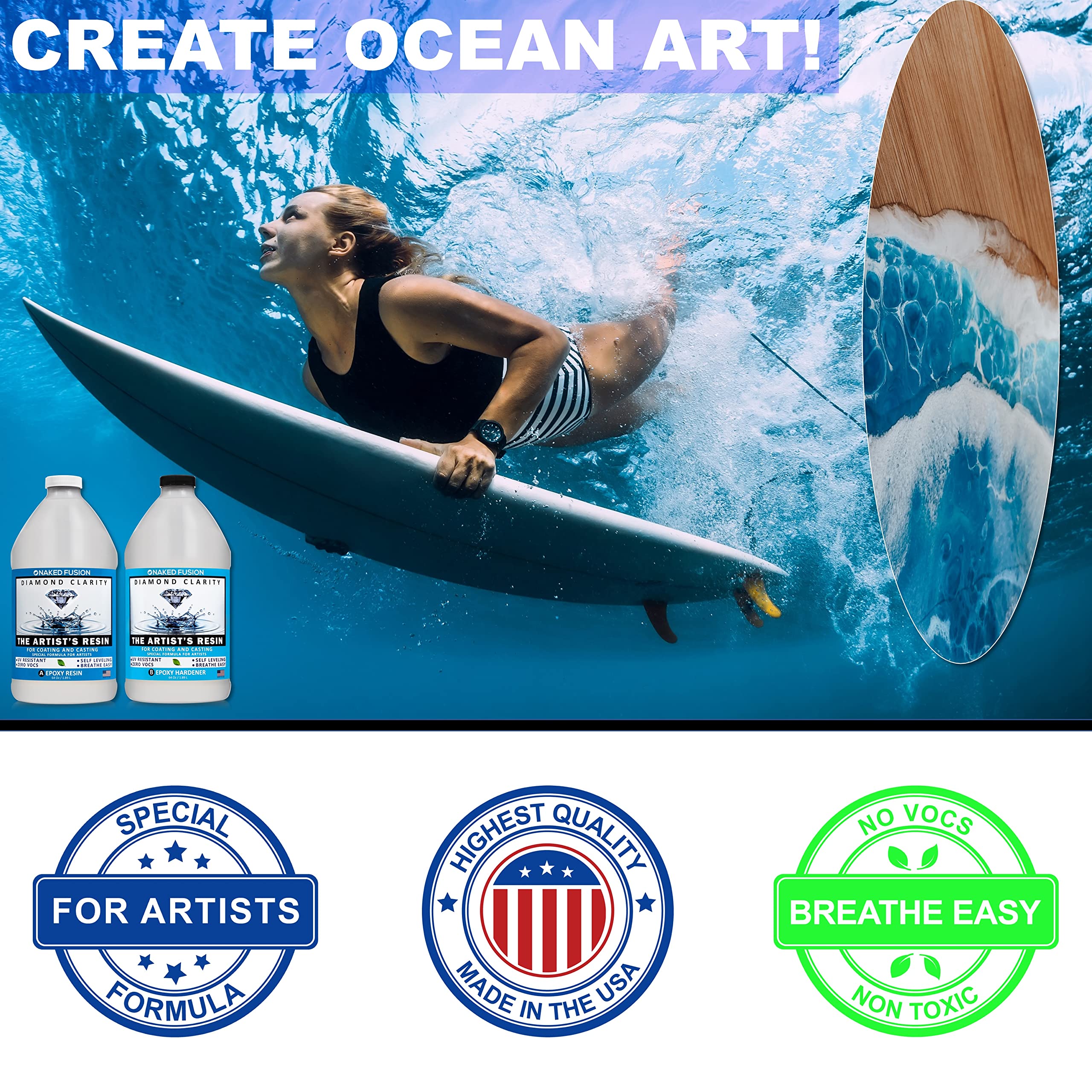 Epoxy Resin Art Resin Crystal Clear Formula The Artist's Resin for