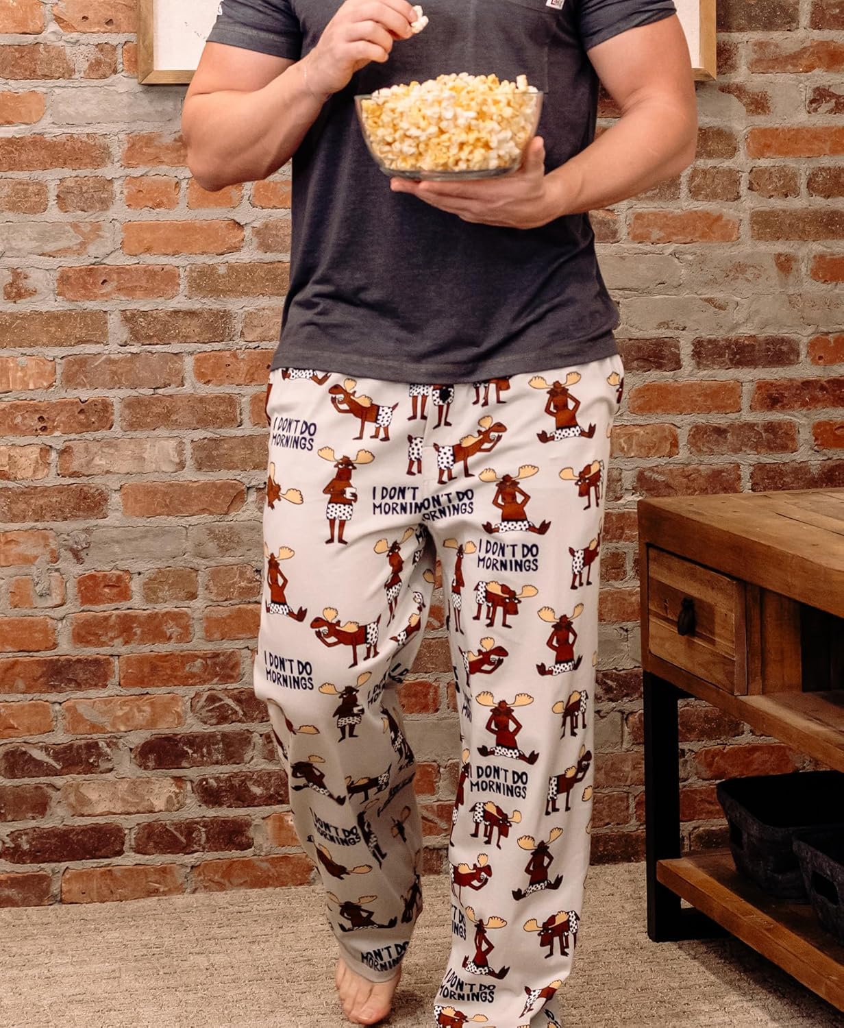 Lazy One Funny Moose Pajama Pants for Men, Men's Separate Bottoms, Lounge Pants - Image 3