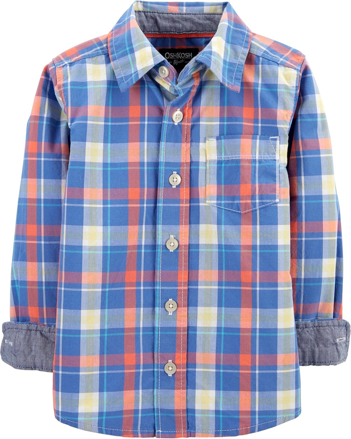 OshKosh B'Gosh Boys Long Sleeve Woven Buttonfront Shirt - Image 2