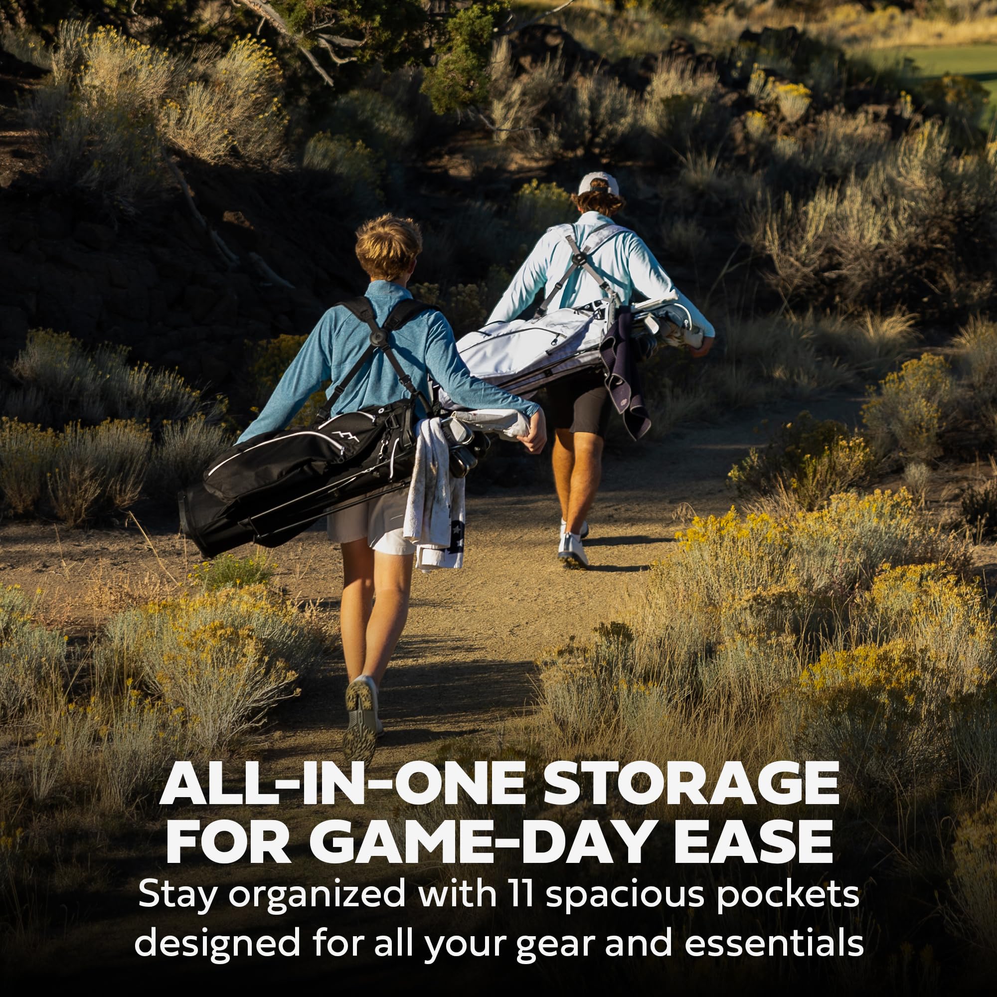 Sun Mountain Eclipse 3.5 4 Way Golf Stand Bag - Durable Golf Bag with Eleven Pockets for Ample Storage - Features an Ergonomic X-Fit Dual Strap System and a Matching Rain Hood - Black