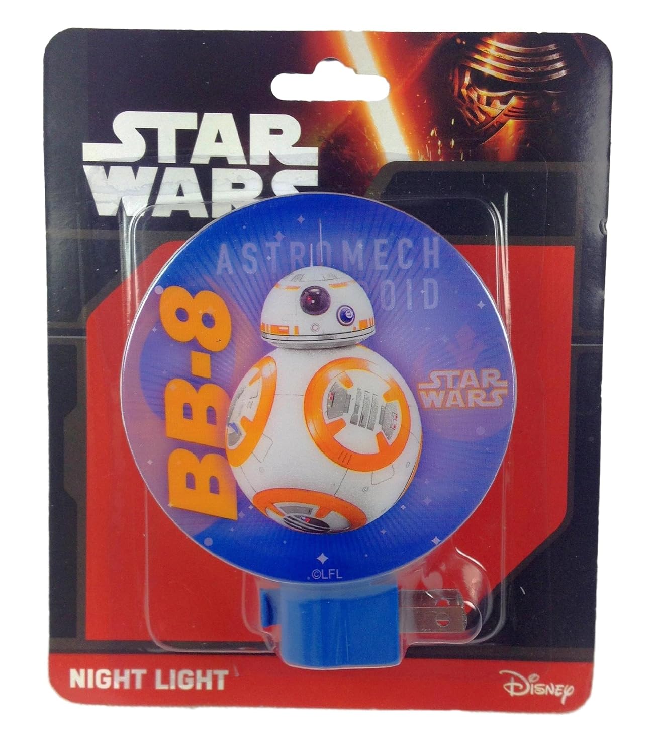 NEW Disney STAR WARS BB-8 Droid Wall Plug In Night Light