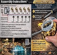 Vista 6 de Luz subacuática 113 luces LED sumergibles de latón macizo con bombilla LED 7WMR16 para luces de estanque herméticas brillantes de larga duración