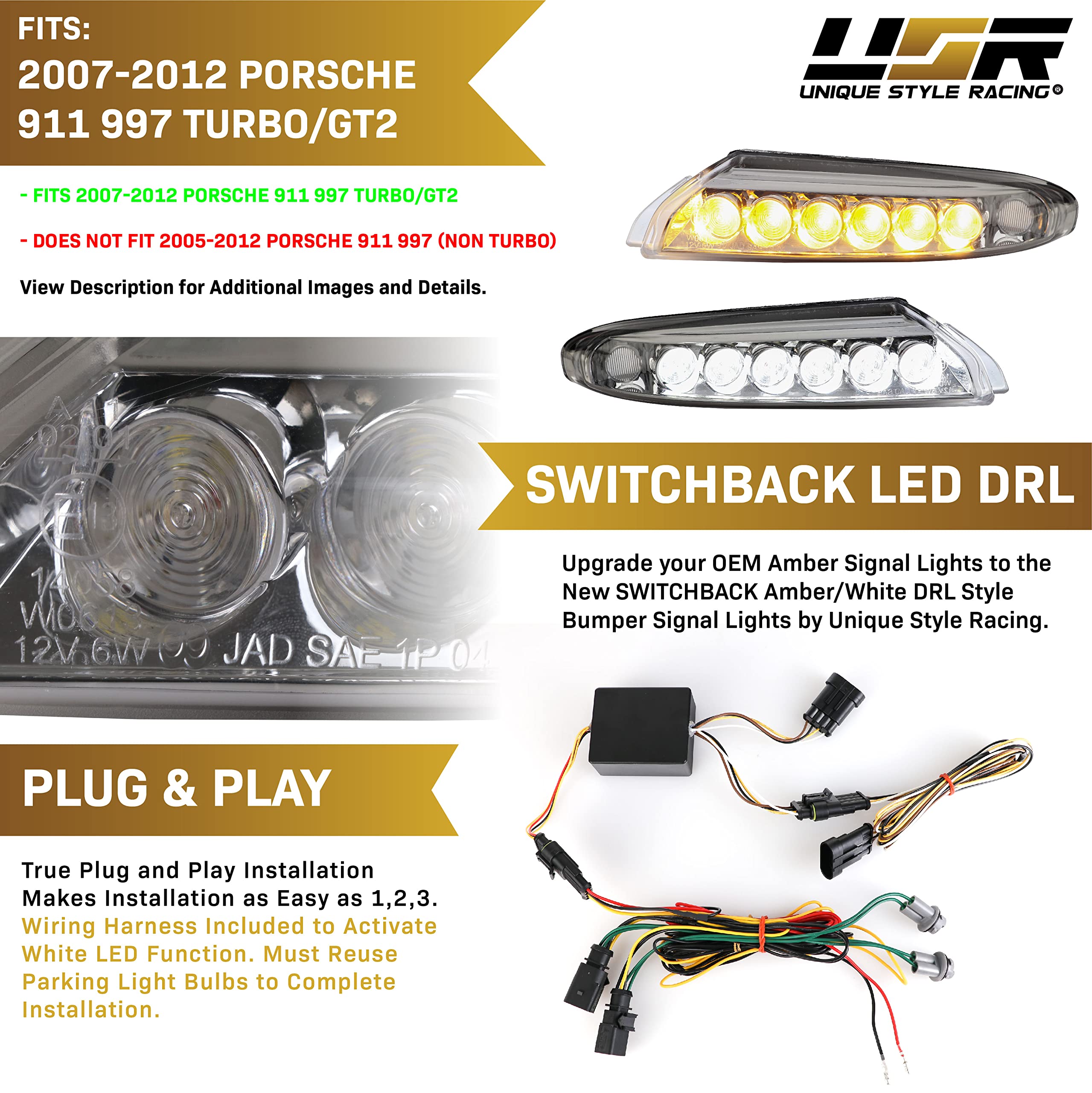 Amazon.com: 07-12 911 997 LED DRL Front Bumper Signal Lights
