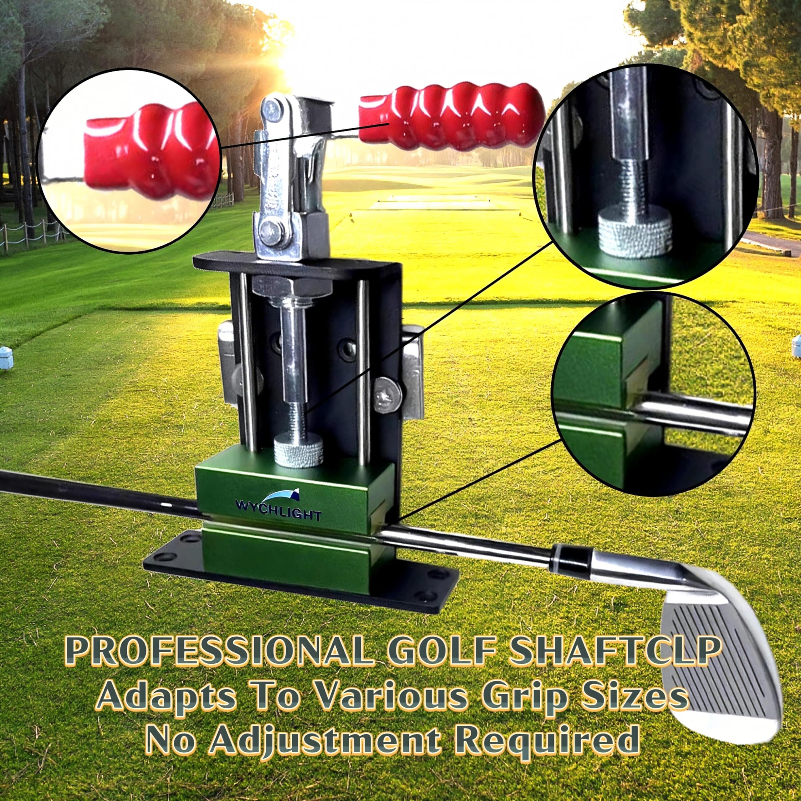 Étau de club de golf amélioré pour regripper, outil de retrait de poignée de golf, kit de regripping de club de golf avec 1 étau de reprise de club de golf, 4 vis, 1 lame de crochet, 10