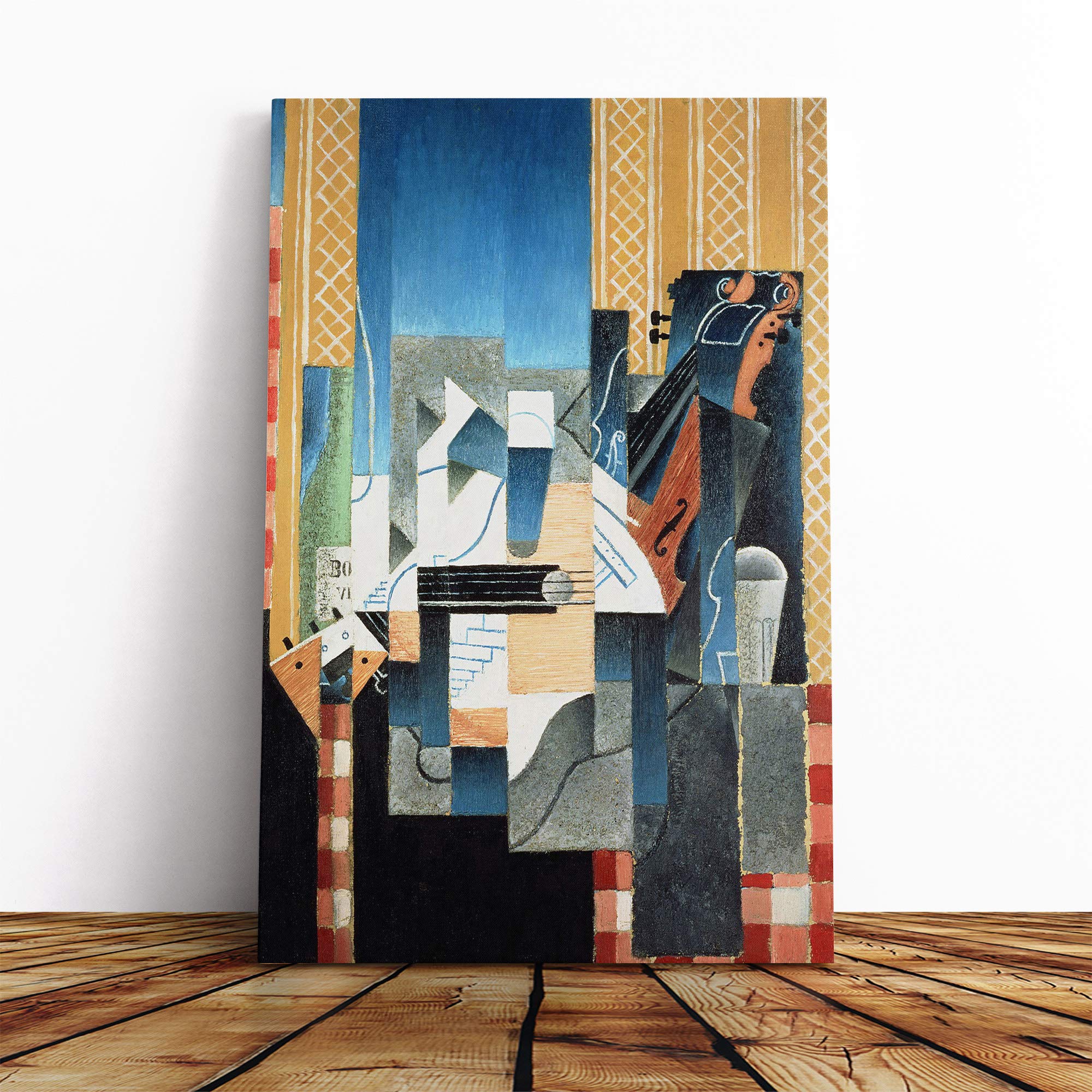 Juan Gris Still Life (2) Canvas Print | Gallery Wrapped 30mm Frame Wall Art | 20x14 inches | Ready to Hang | Modern Still Life Picture | Living Room Bedroom Lounge Office