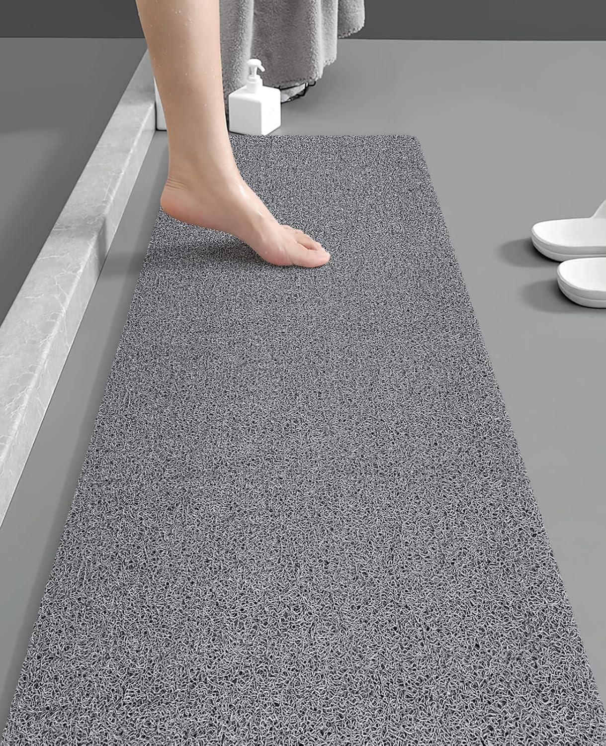 OTHWAY Loofah Mat for Shower Stall, Non Slip Shower Mat for Textured