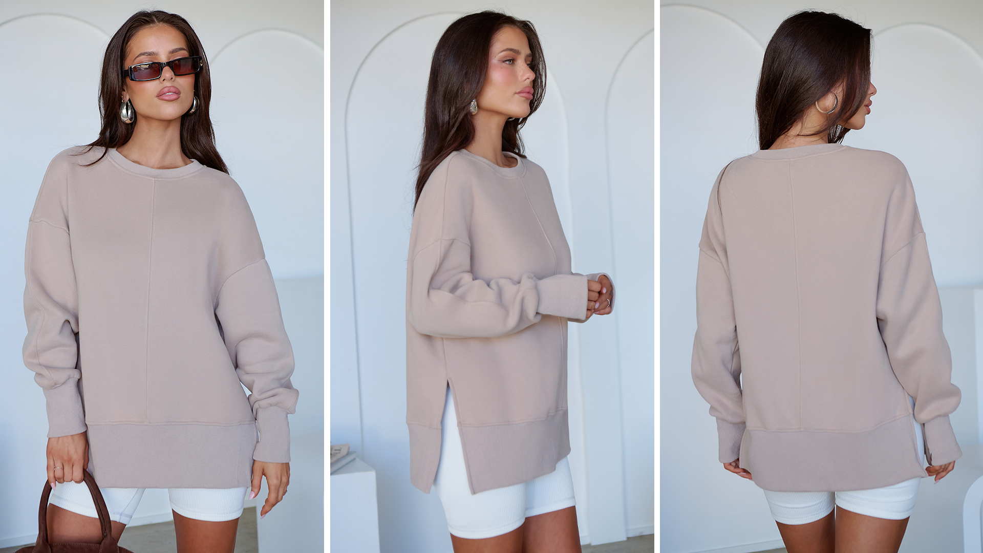 Amazon.com: ANRABESS Women Oversized Sweatshirts Thumbhole Long