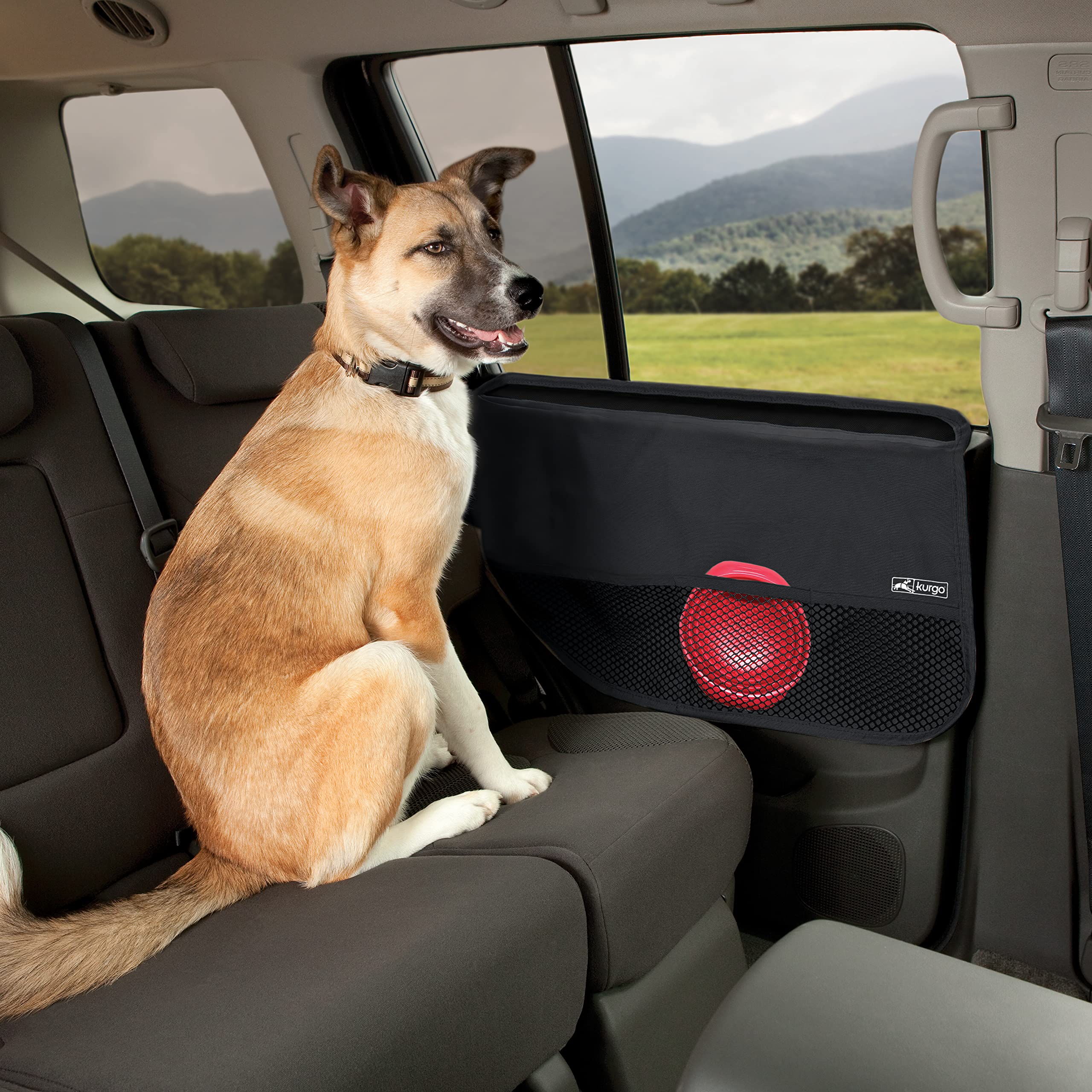 Kurgo - Protezione per Portiera Auto per Cani - Ideata per Proteggere gli Interni dell’Auto da Graffi e Impronte con Rivestimento Impermeabile e Bordi Rinforzati Rufftex - Nero