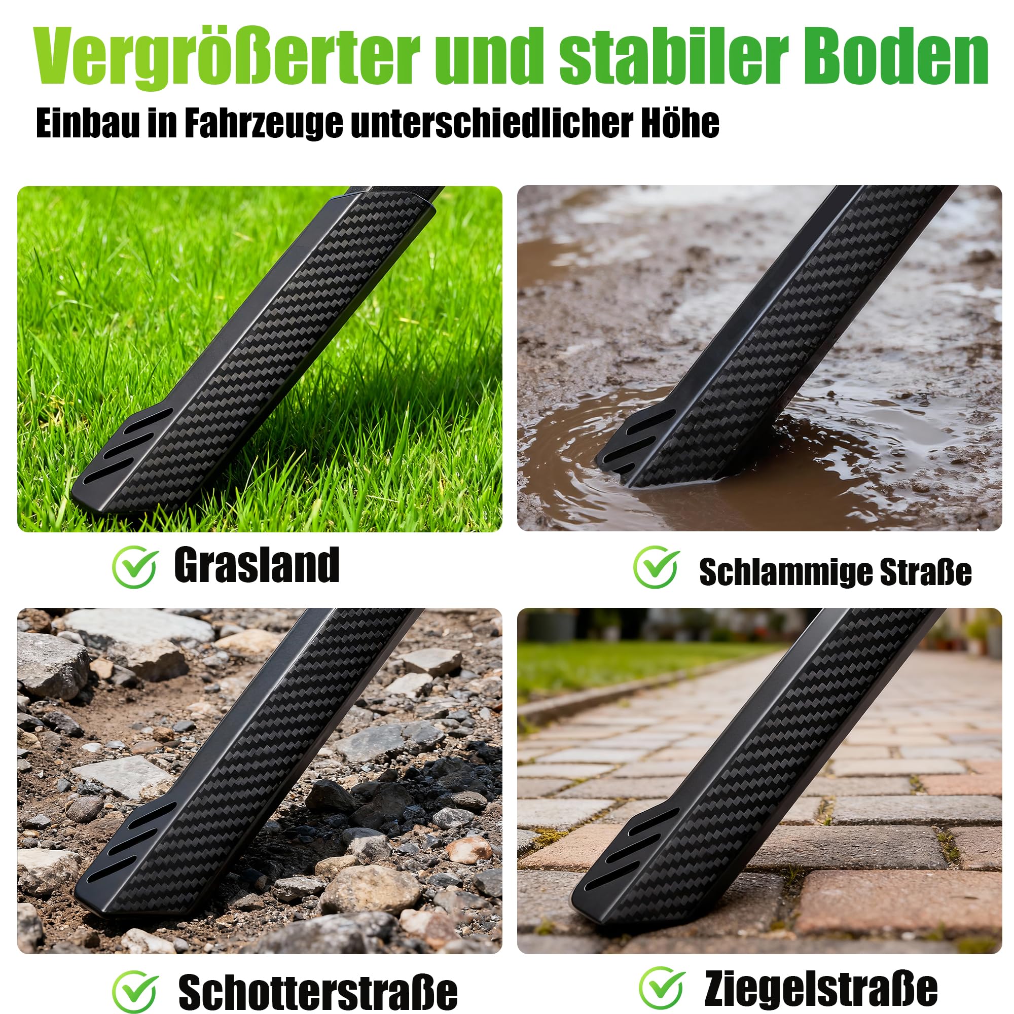 RBRL E-Bike Fahrradständer (Hinterrad) – Mit 2 Löchern 40 mm, Höhenverstellbar 27–33 cm, 85 kg Tragkraft, Extra Stabiler Aluminium Seitenständer für 26–29 Zoll