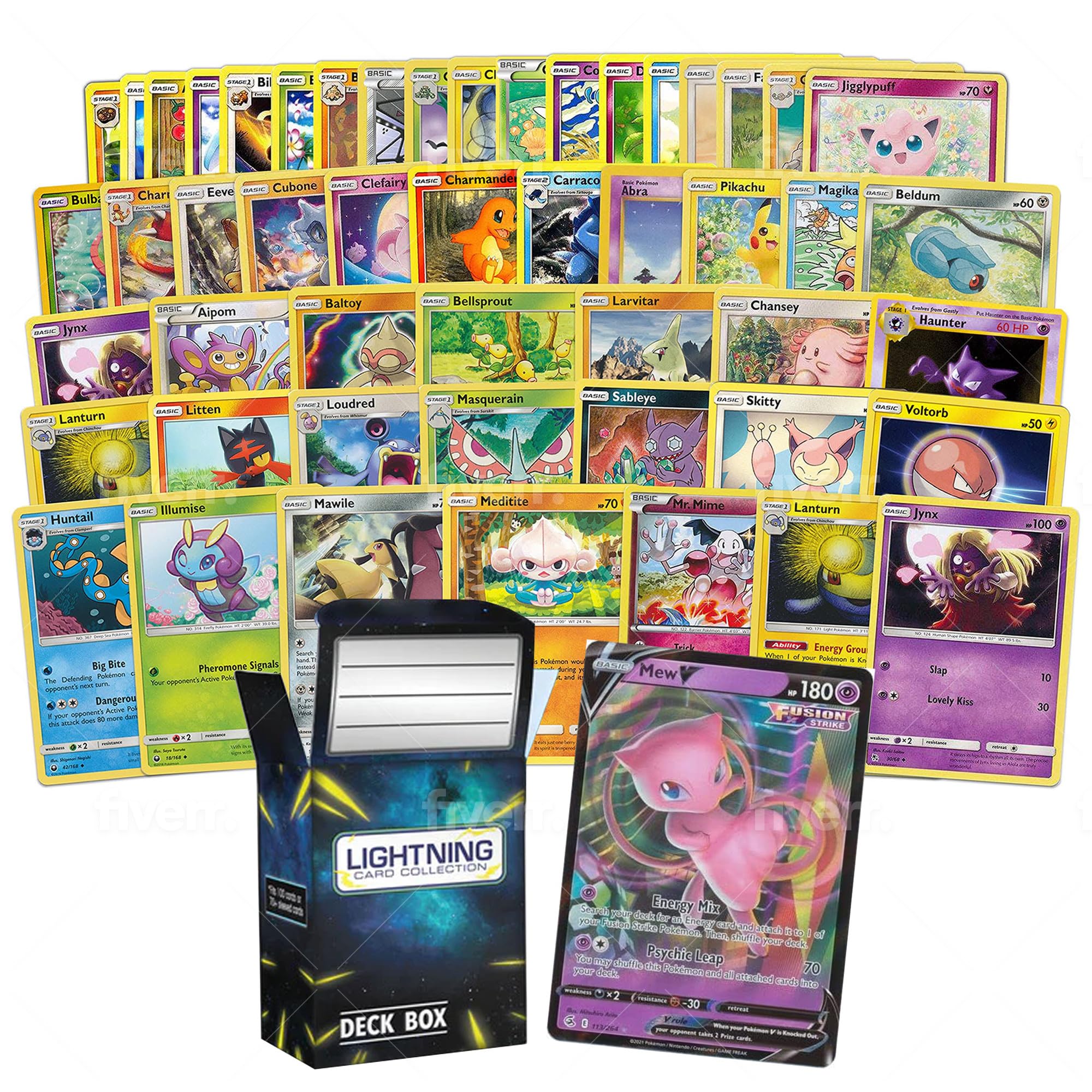 Lightning Card CollectionParent's Choice Bundle | 100+ Card Pack | Guarantee 1 legendry Ultra-Rare and 10 rares | Deck Box