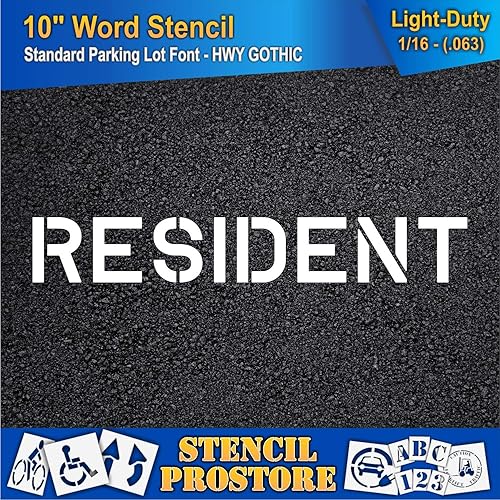Miniatura 7 de Plantillas de marcado de pavimento  Plantilla residente de 10 pulgadas  10 x 66 x 18 pulgadas (128 mil)  Grado profesional