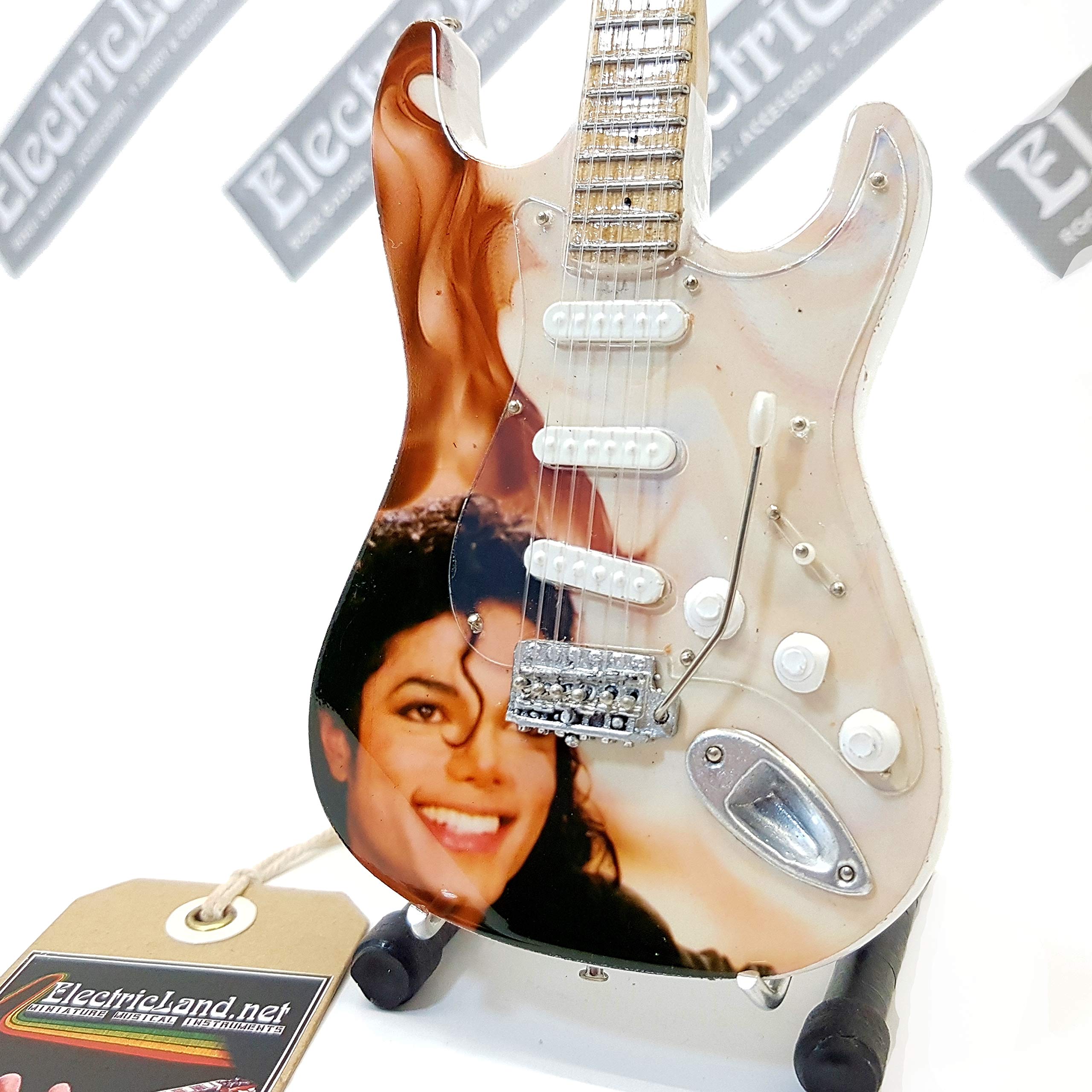 Michael Jackson King of Pop BAD Miniaturmodell mit Miniatur-Gitarre und Sammlerstück, Miniatur, Musik-Accessoire, Rock