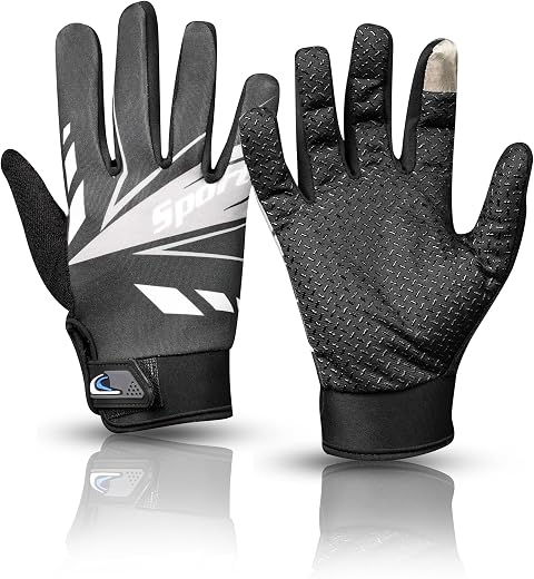 BADOWL Full Finger Bike Riding Gloves for Men &amp; Women, Touchscreen Compatible Motorcycle Gloves for Bike Riding, Durable a...
