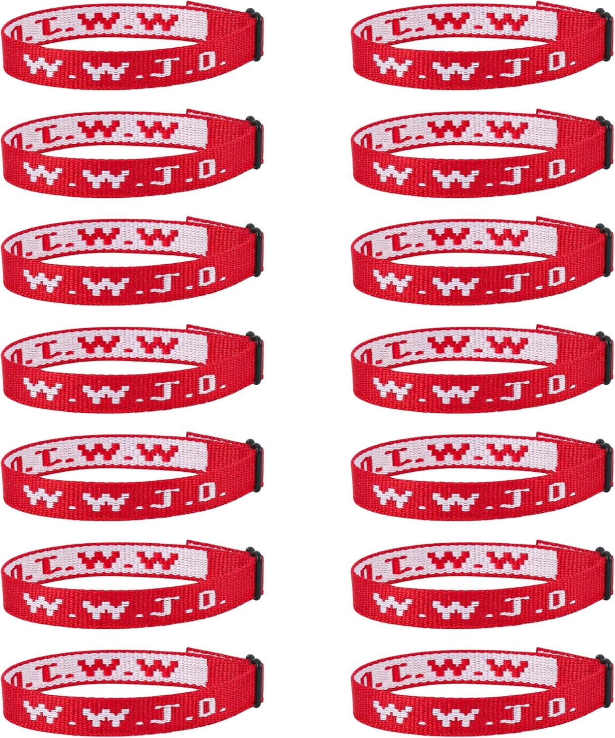 14PCS WWJD Christian Bracelet Pack for Women Men, WWJD Bracelets Bulk Christian Jesus Gifts Adjustable Wristbands - What Would Jesus Do Bracelet