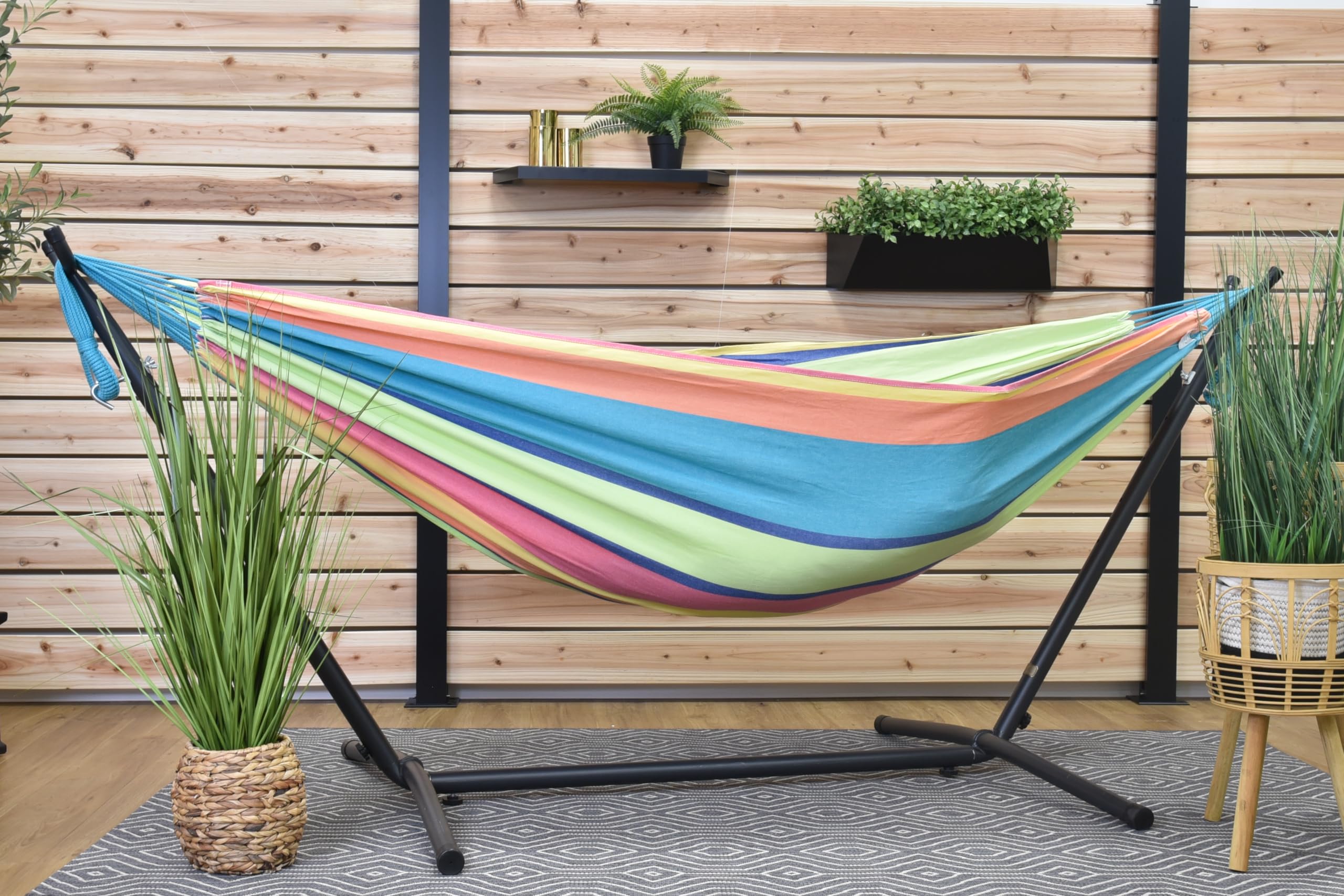 Amazon.com : Vivere Double Cotton Hammock with Space Saving