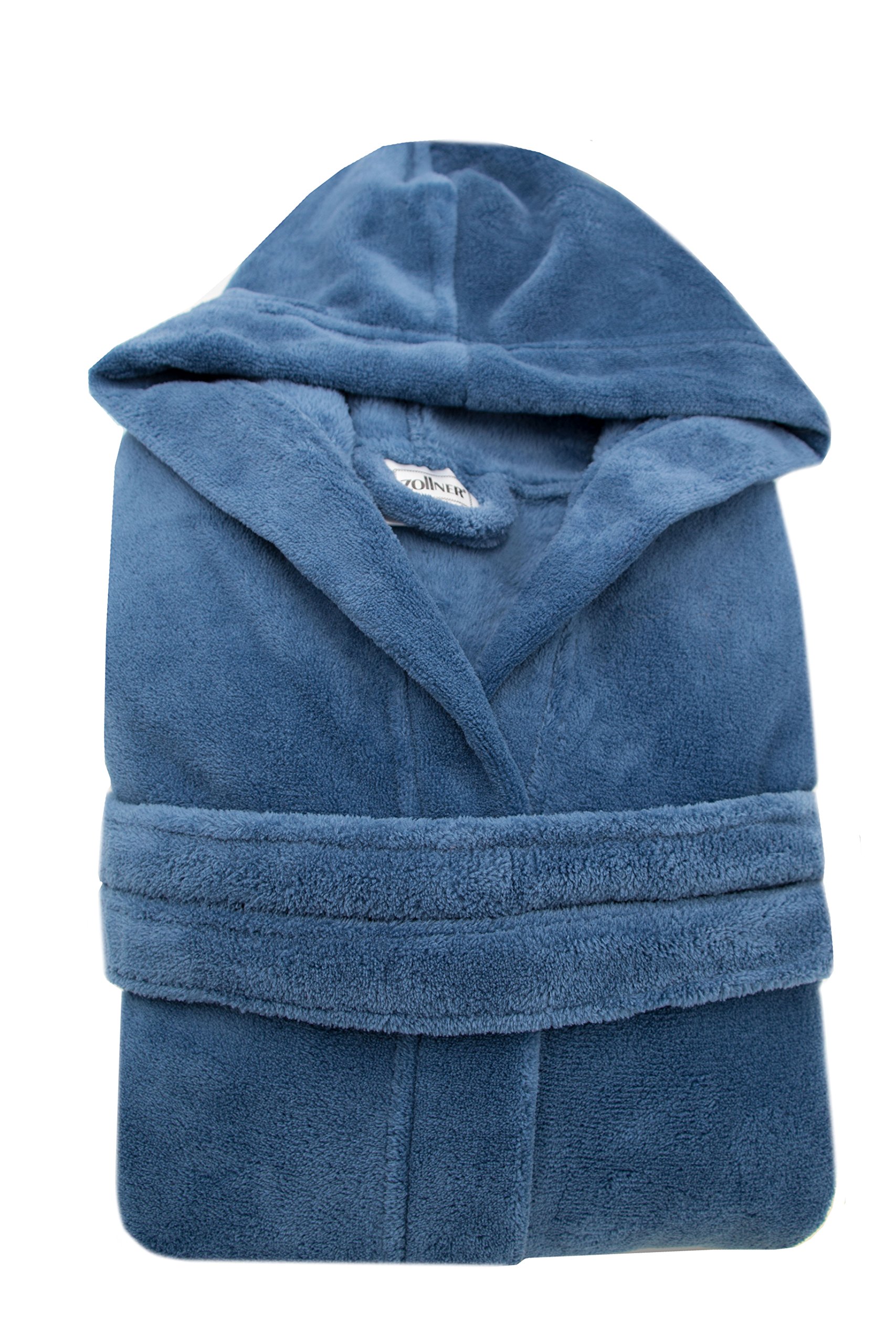 ZOLLNER Bademantel für Kinder und Jugendliche, Mikrofaser, Mädchen und Jungen, 116