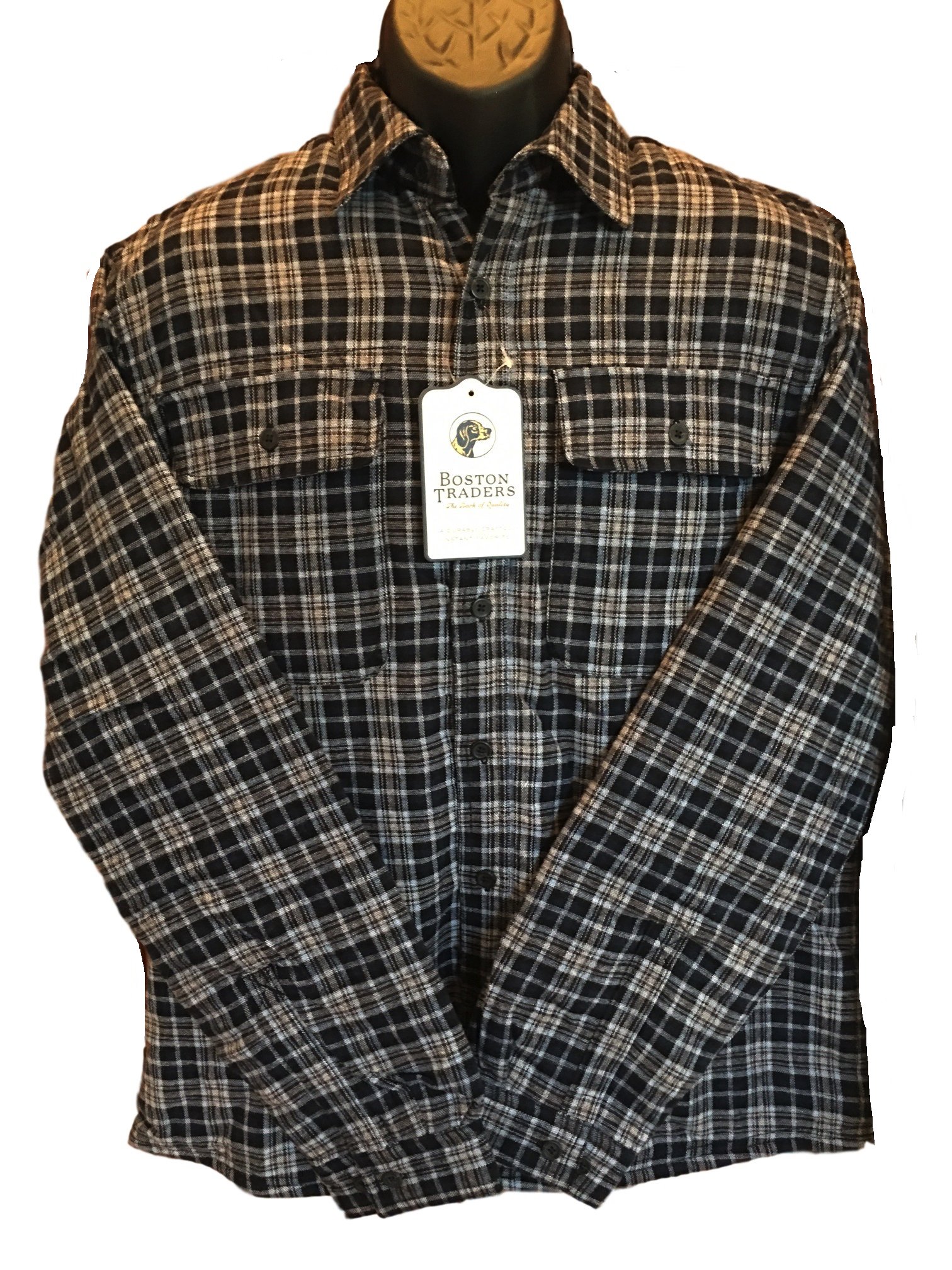 Boston TradersMen's Plush-Lined Flannel Shirt Jacket